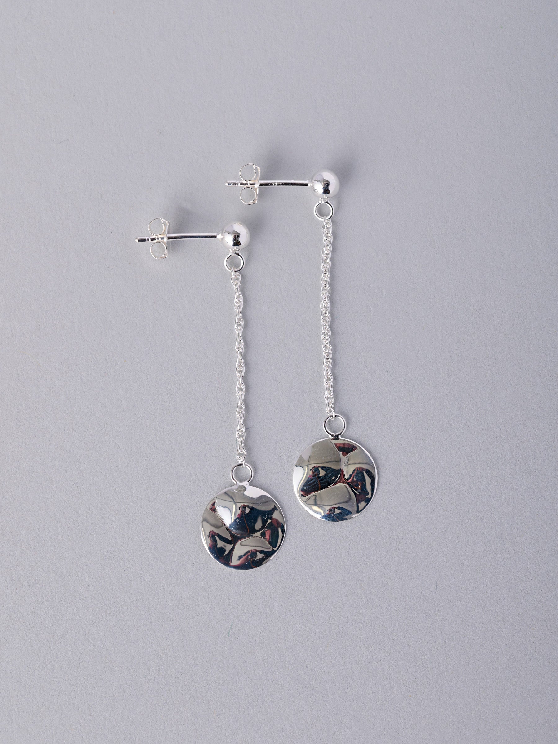 Sterling Silver Dangling Moon Earrings - Forgotten Tribes