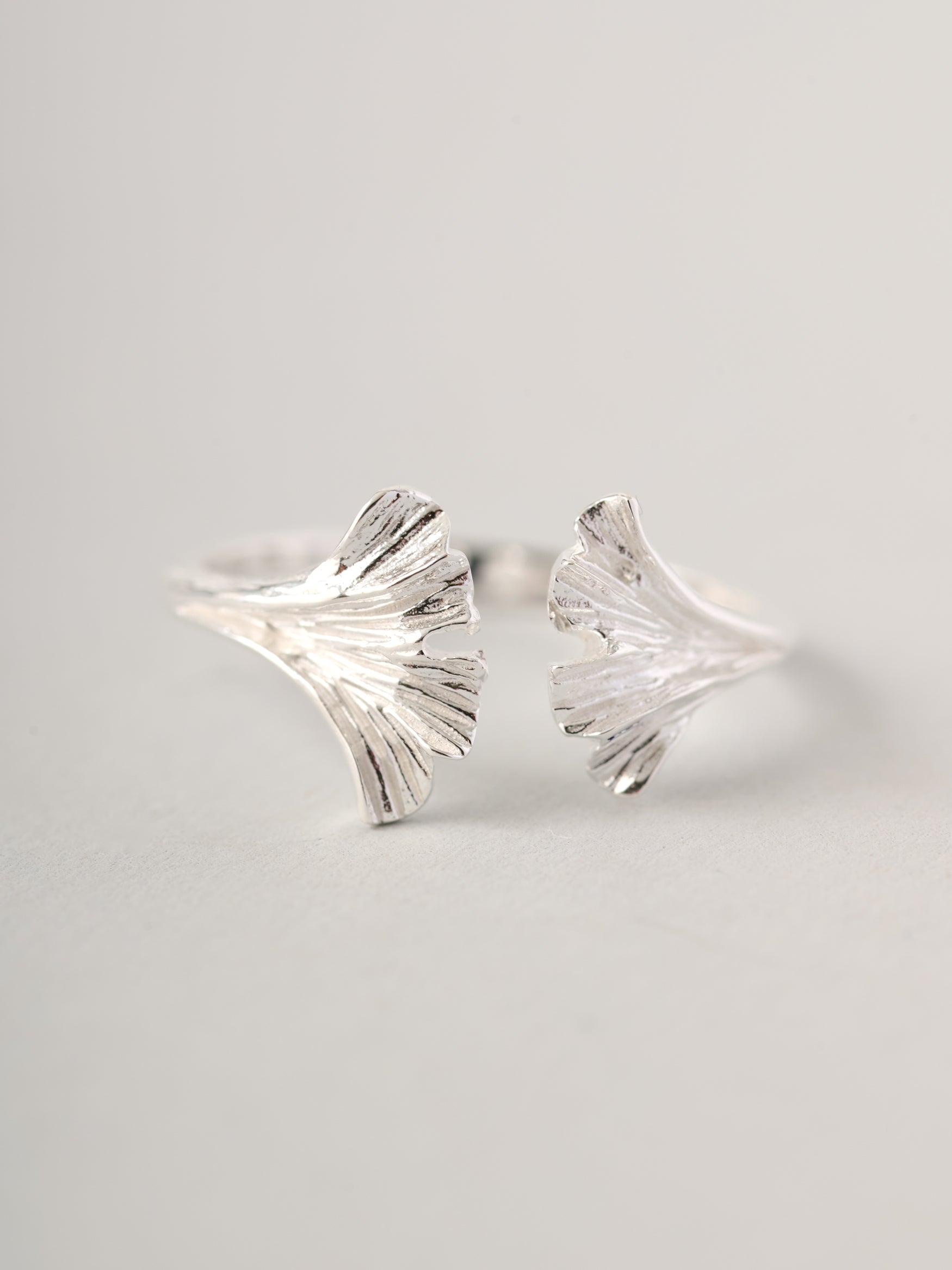 Sterling Silver Ginkgo Ring - Forgotten Tribes