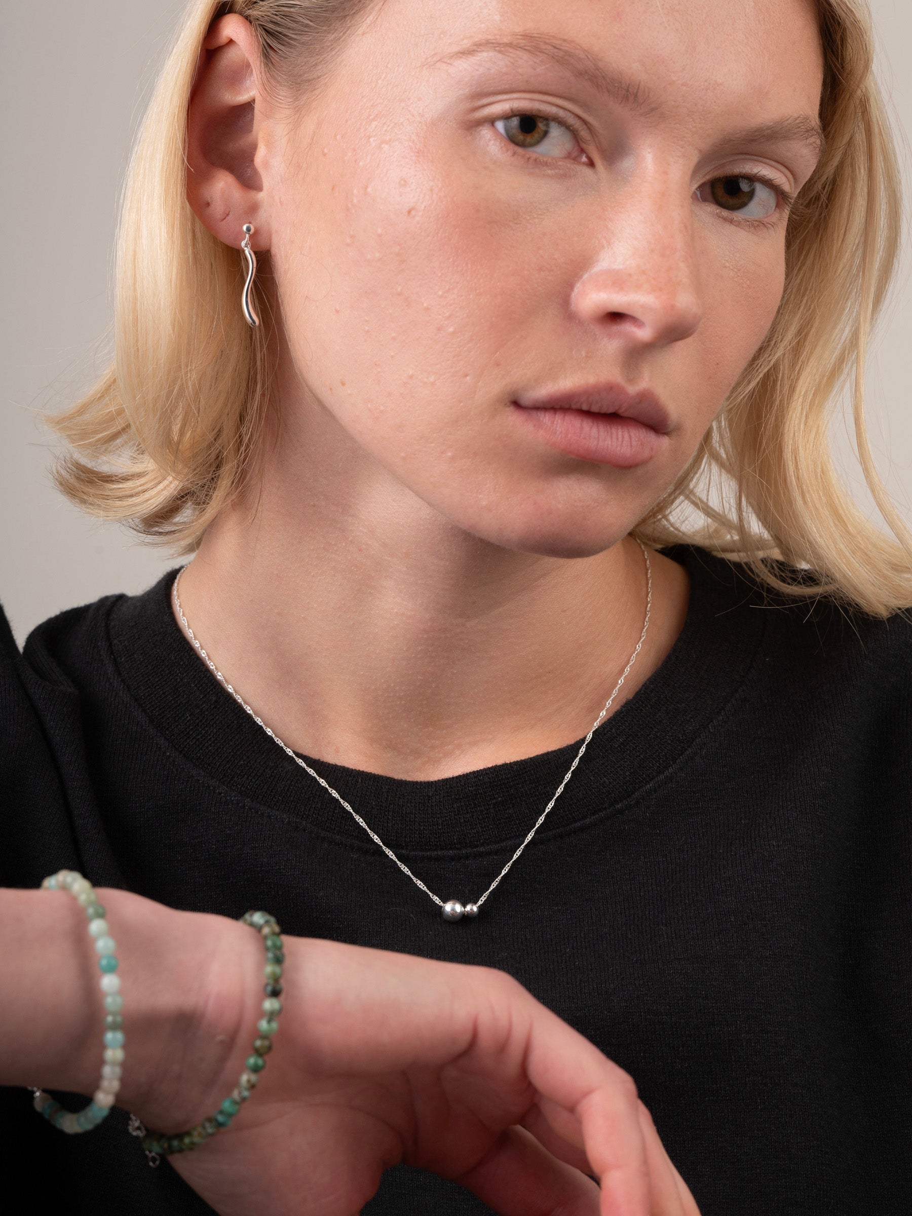 Sterling Silver Long Line Drop Earring - Forgotten Tribes