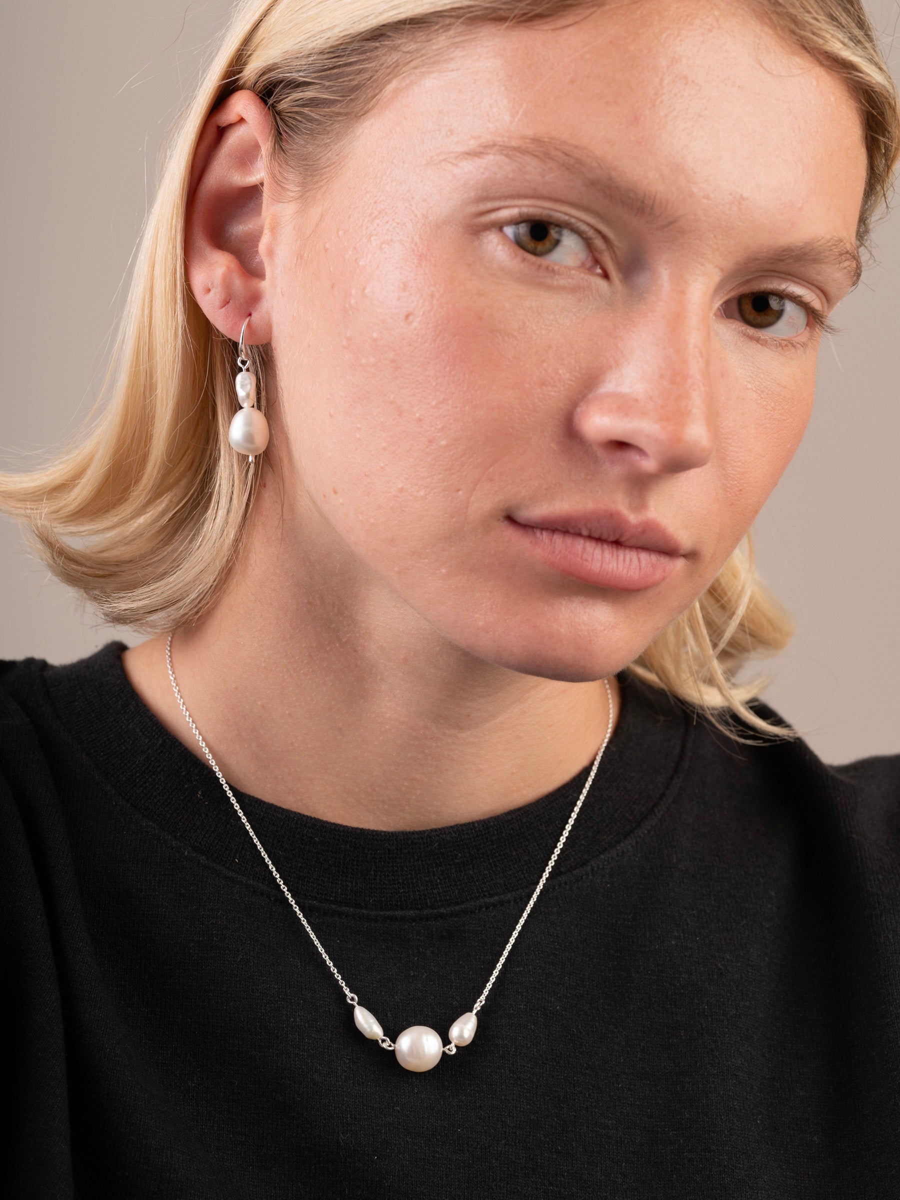 Sterling Silver Baroque Pearl Earrings - Forgotten Tribes