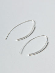 Sterling Silver Thread Through Curved Column Earrings - Forgotten Tribes