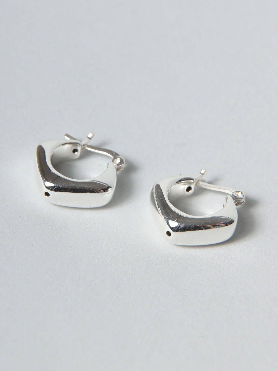 Sterling Silver Chunky Square Hoop Earrings - Forgotten Tribes