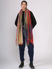 Fine Wool Strokes of Colour Scarf - Forgotten Tribes