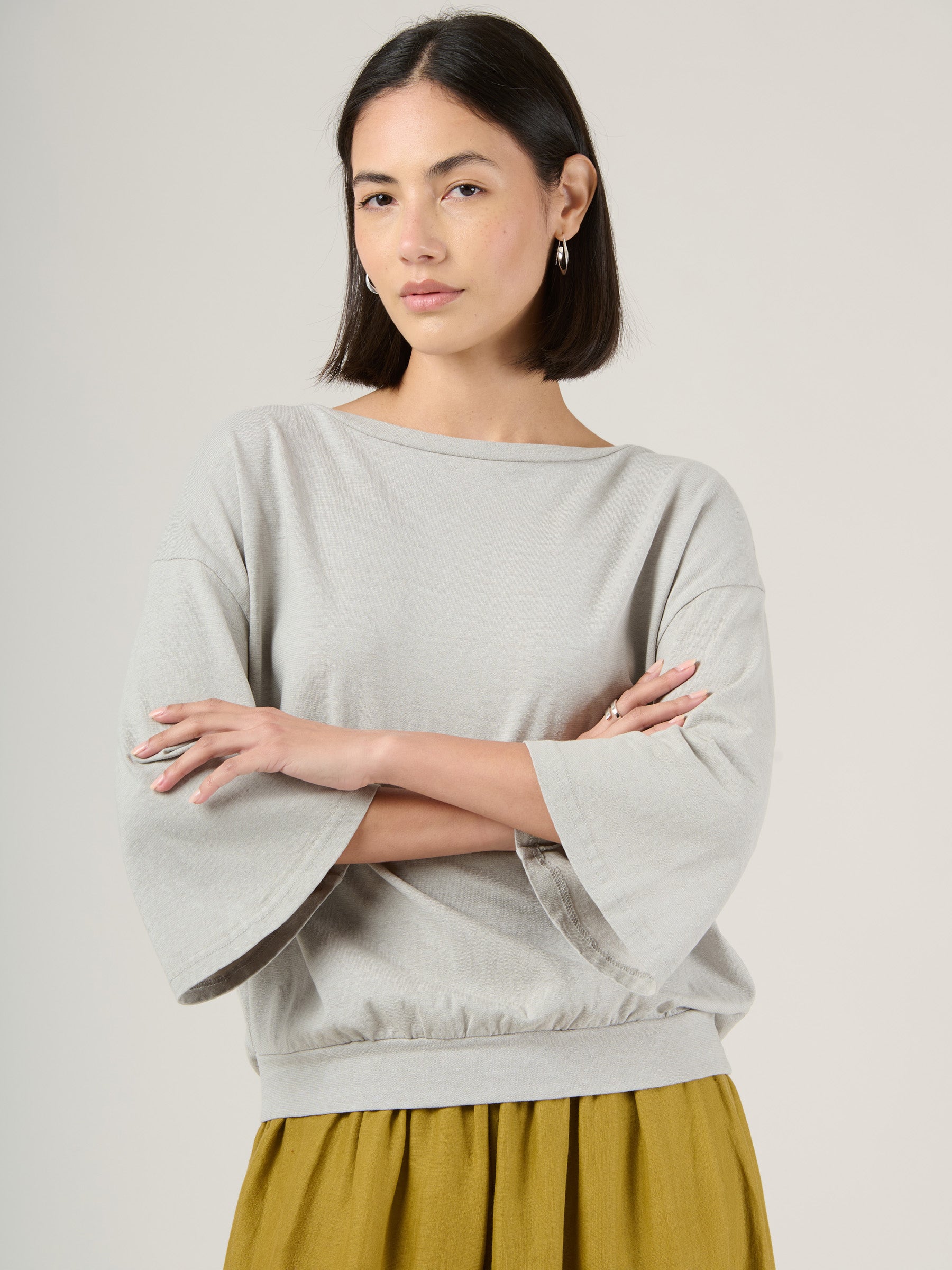 Heavyweight Hemp Organic Cotton Wide Sleeve T-Shirt - Forgotten Tribes