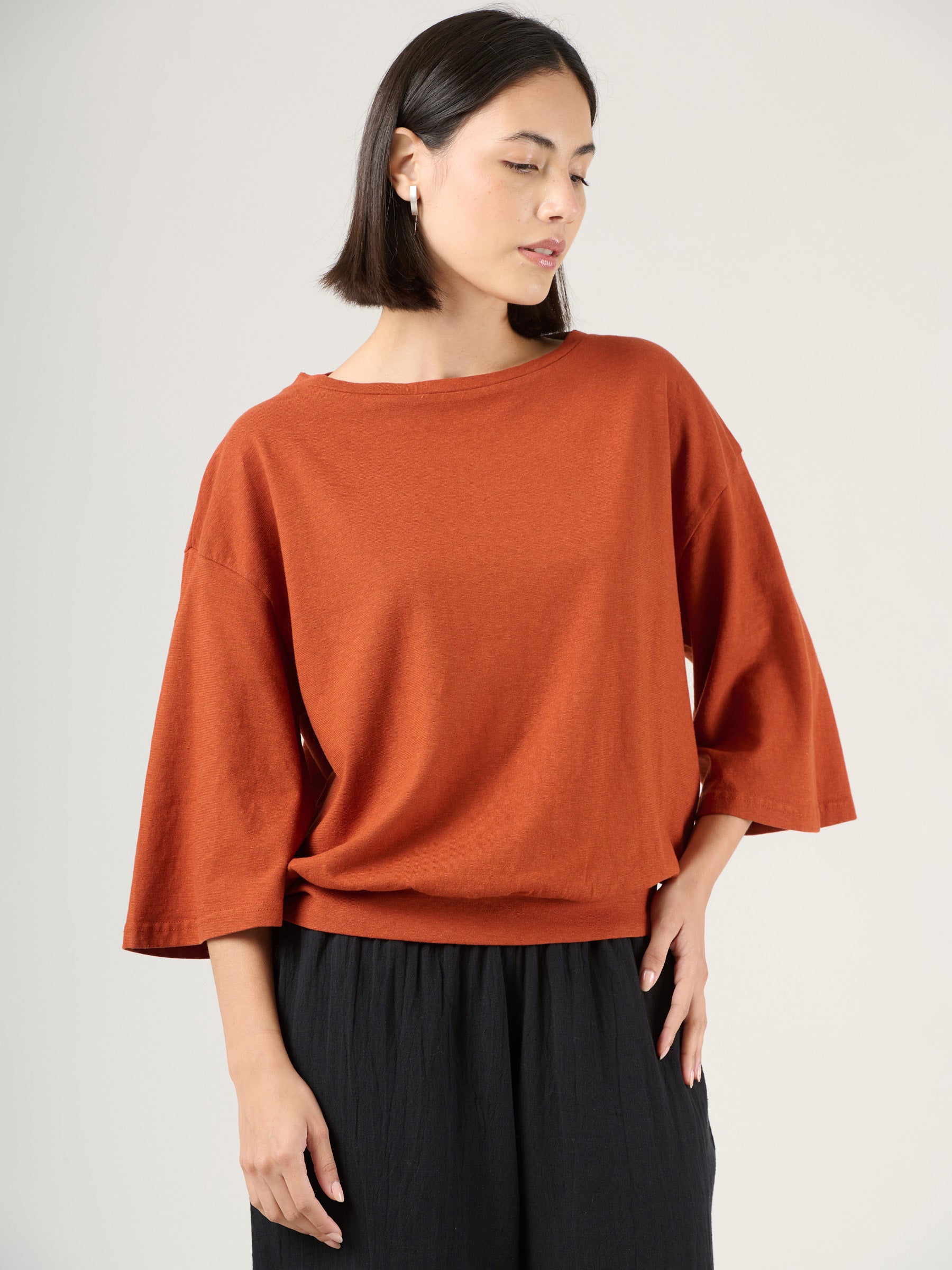 Heavyweight Hemp Organic Cotton Wide Sleeve T-Shirt - Forgotten Tribes