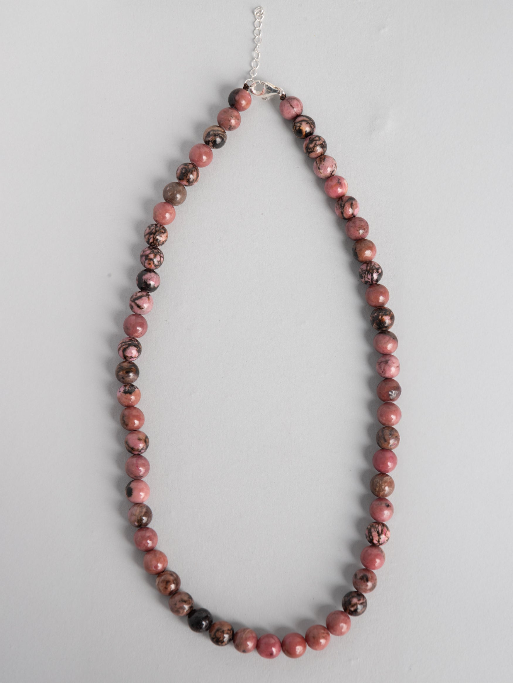 Affectionate Rhodonite - Beaded Gemstone Choker Necklace - Forgotten Tribes