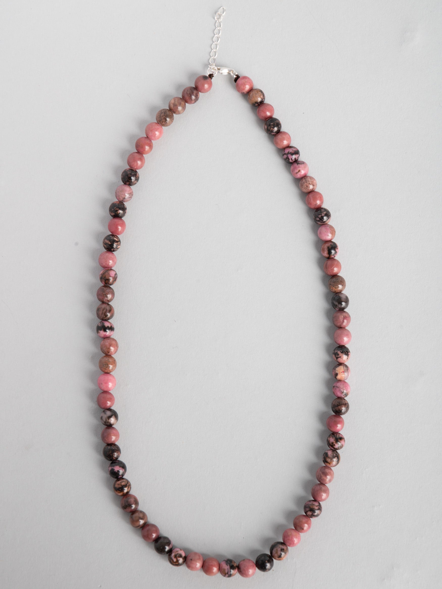 Affectionate Rhodonite - Beaded Gemstone Choker Necklace - Forgotten Tribes
