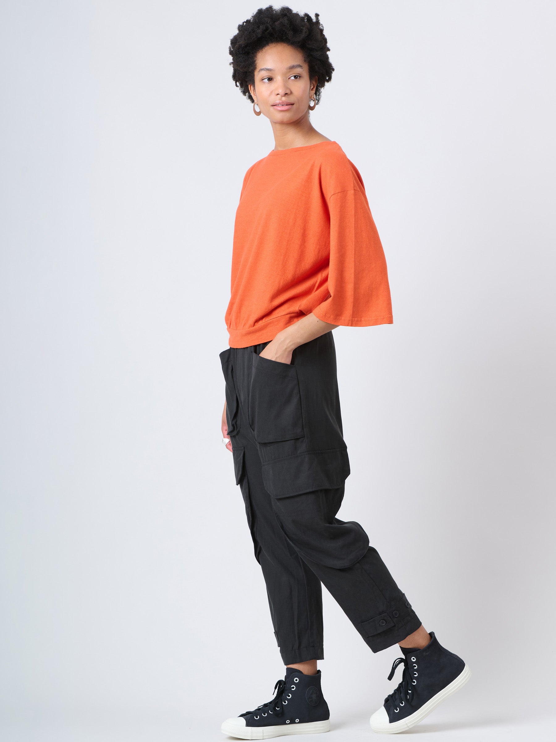 Heavyweight Hemp Organic Cotton Wide Sleeve T-Shirt - Forgotten Tribes