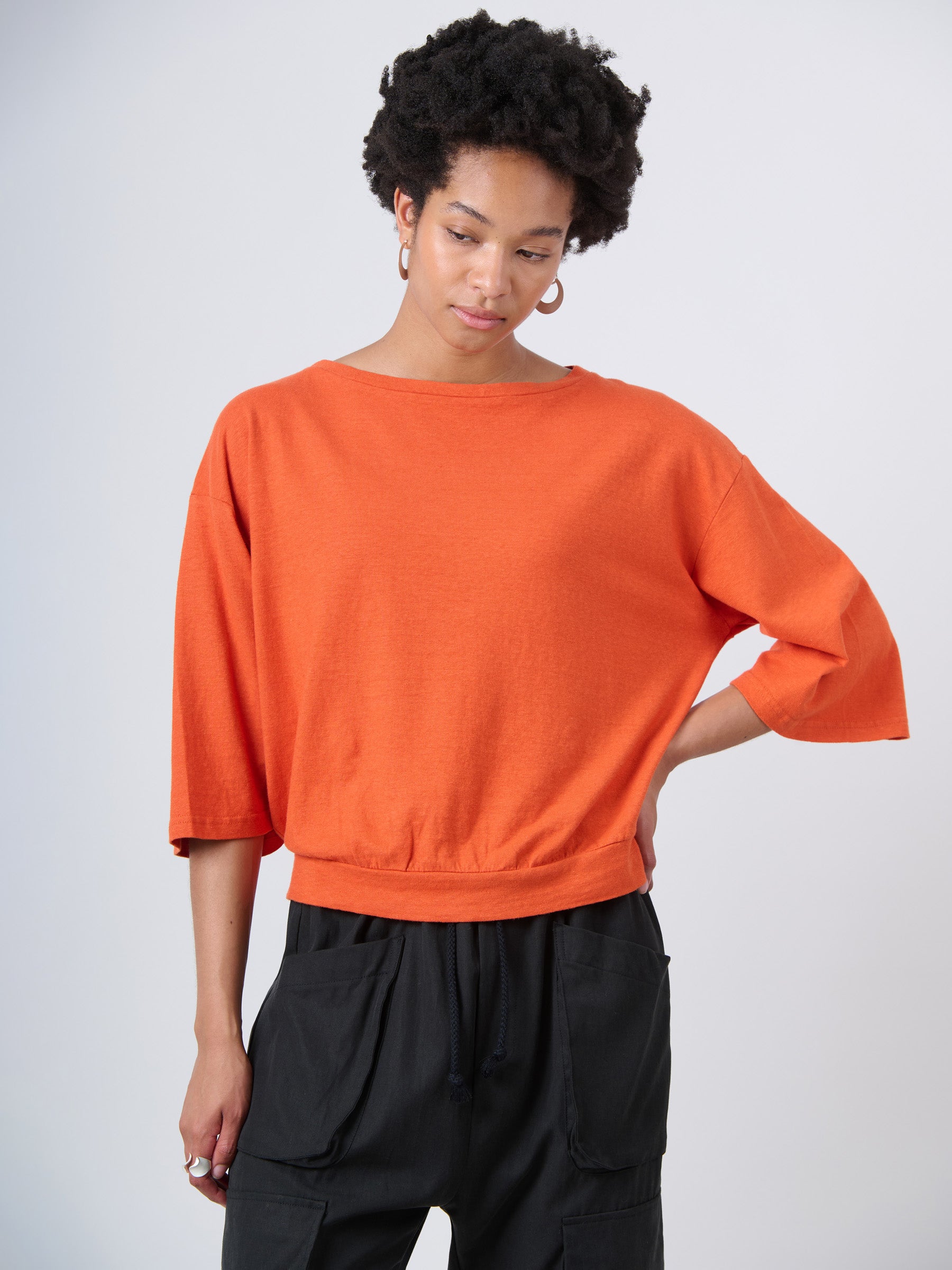 Heavyweight Hemp Organic Cotton Wide Sleeve T-Shirt - Forgotten Tribes