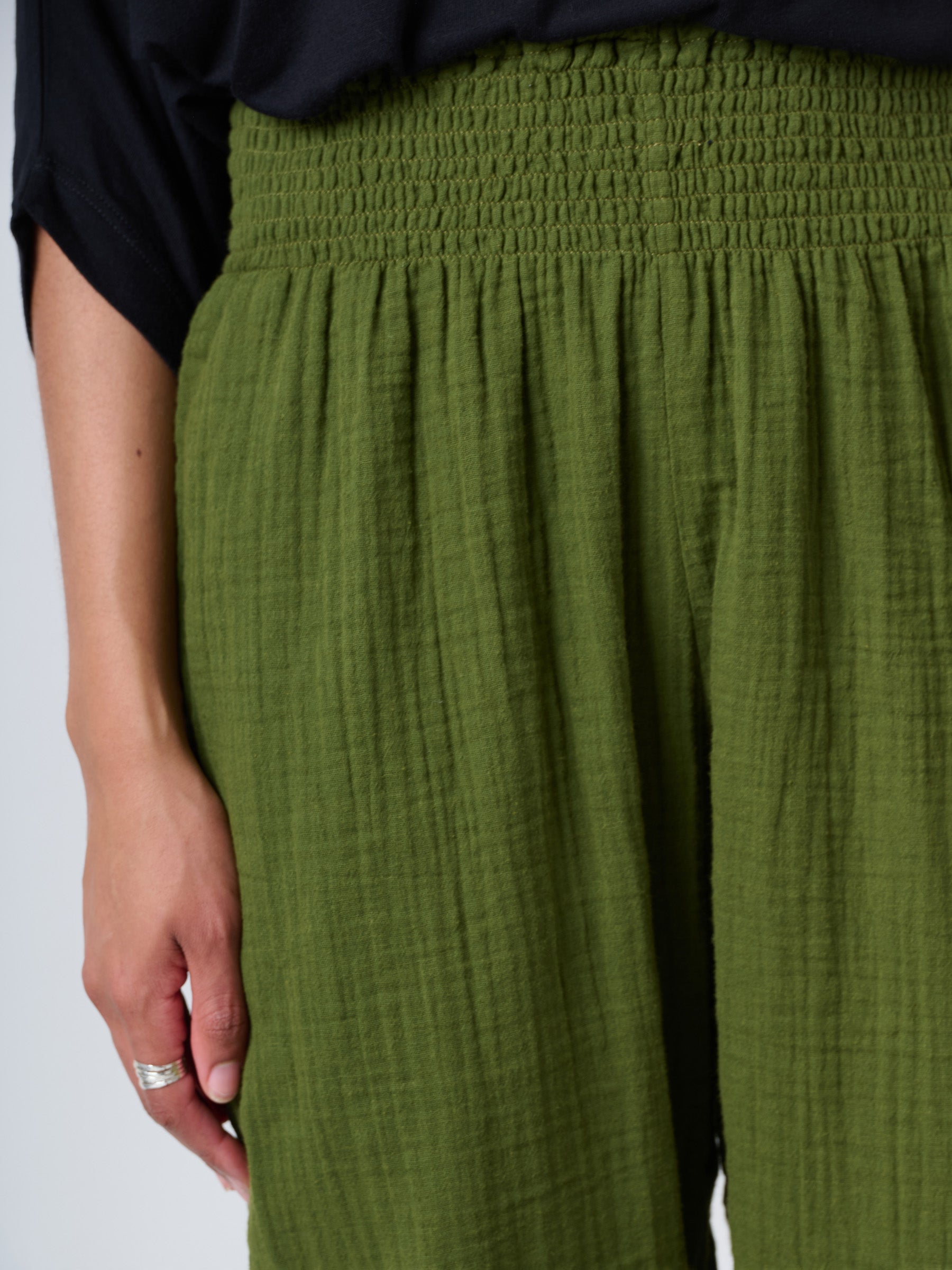 Harem Pants 2.0 - Crinkle Cotton Gauze High Crotch - Forgotten Tribes