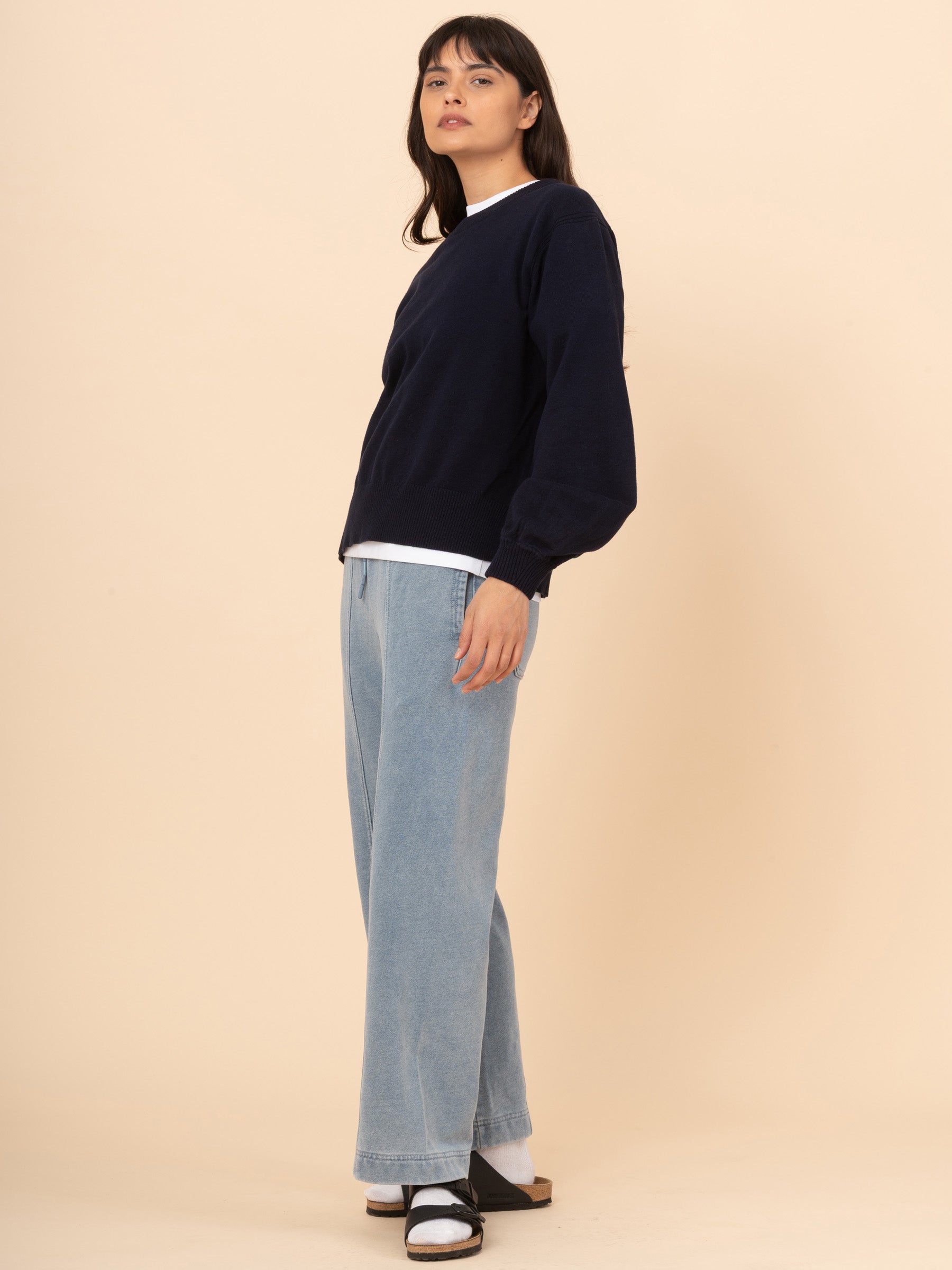 Senja - Cotton Cashmere Blend Balloon Sleeve Sweater - Forgotten Tribes