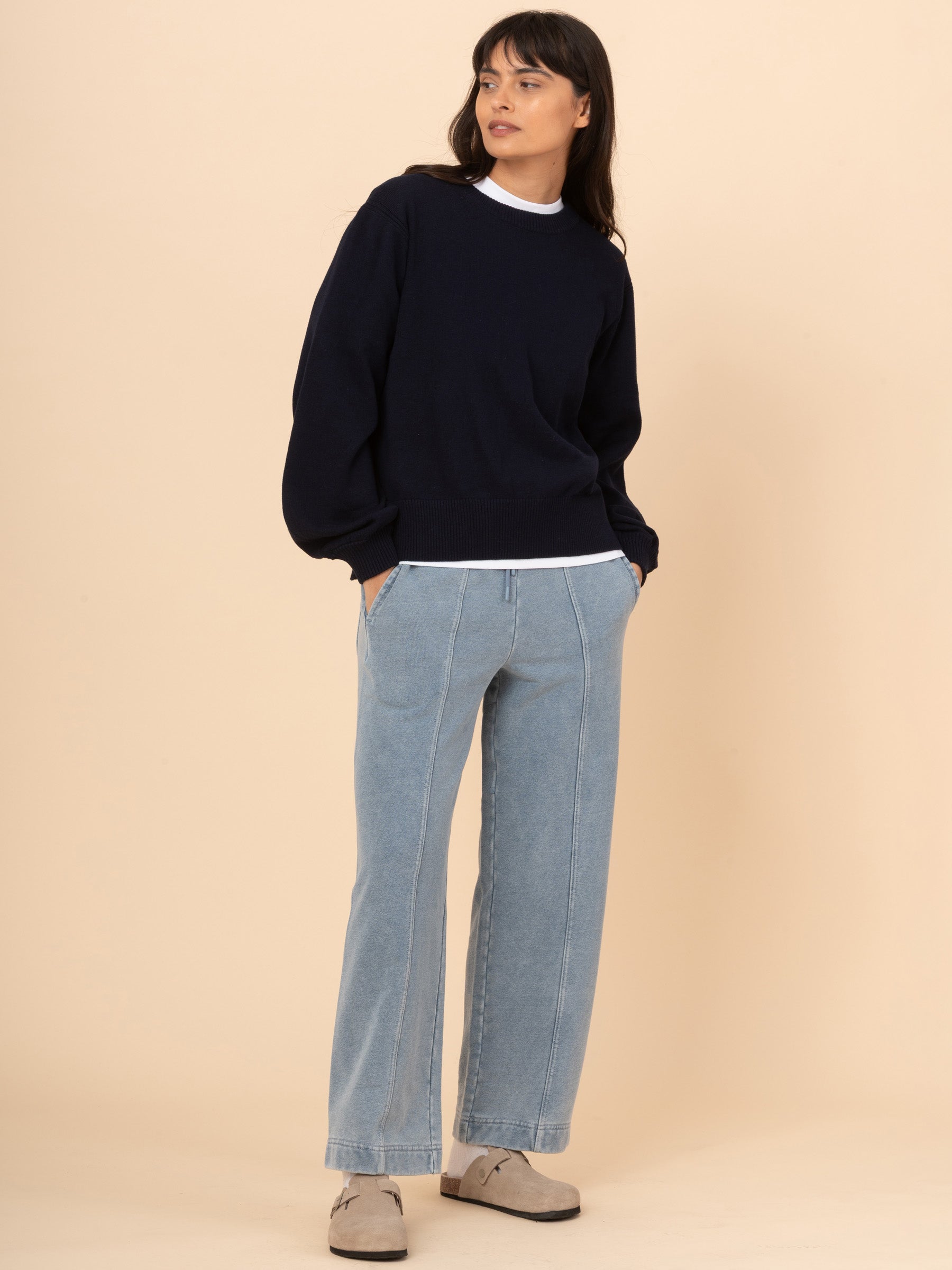 Senja - Cotton Cashmere Blend Balloon Sleeve Sweater - Forgotten Tribes