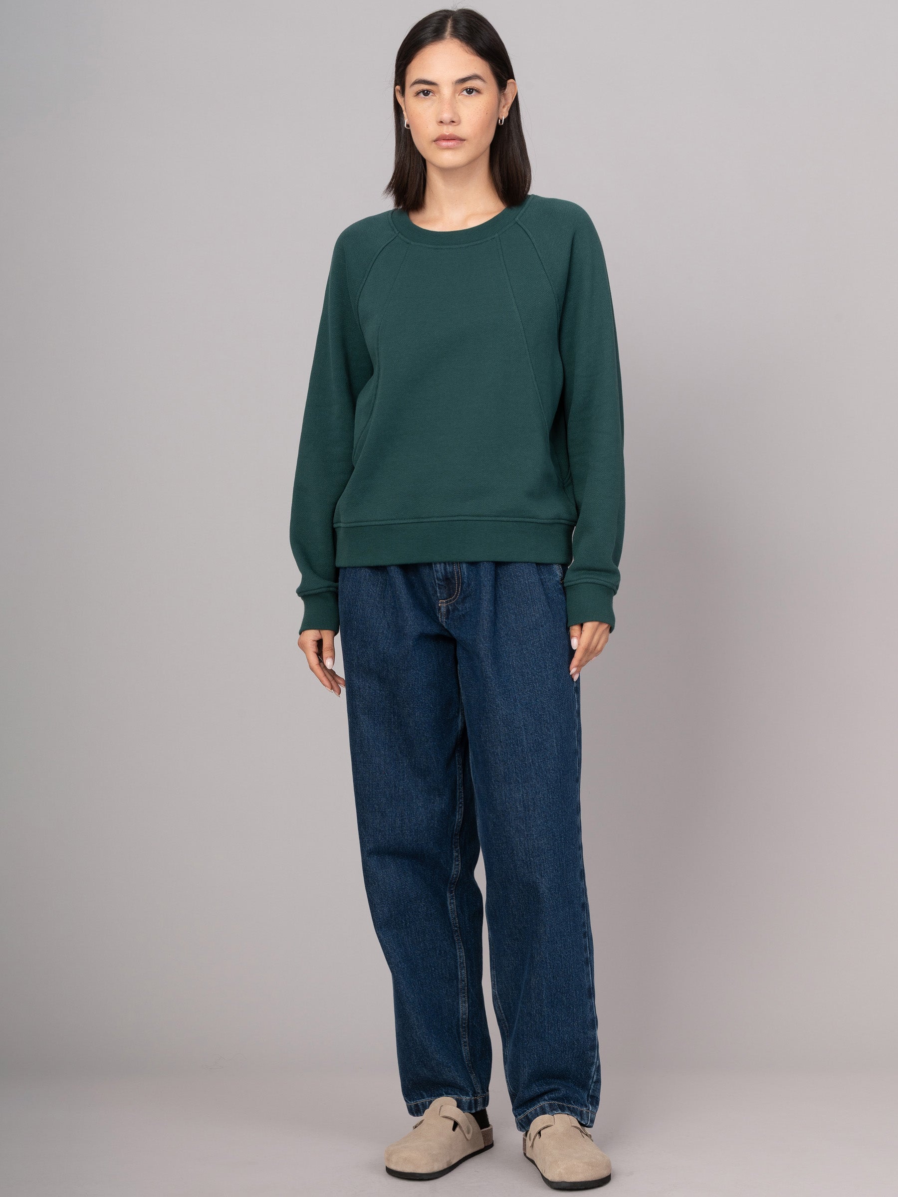Sami - Hemp Organic Cotton Fleece Crewneck Raglan Sweatshirt - Forgotten Tribes
