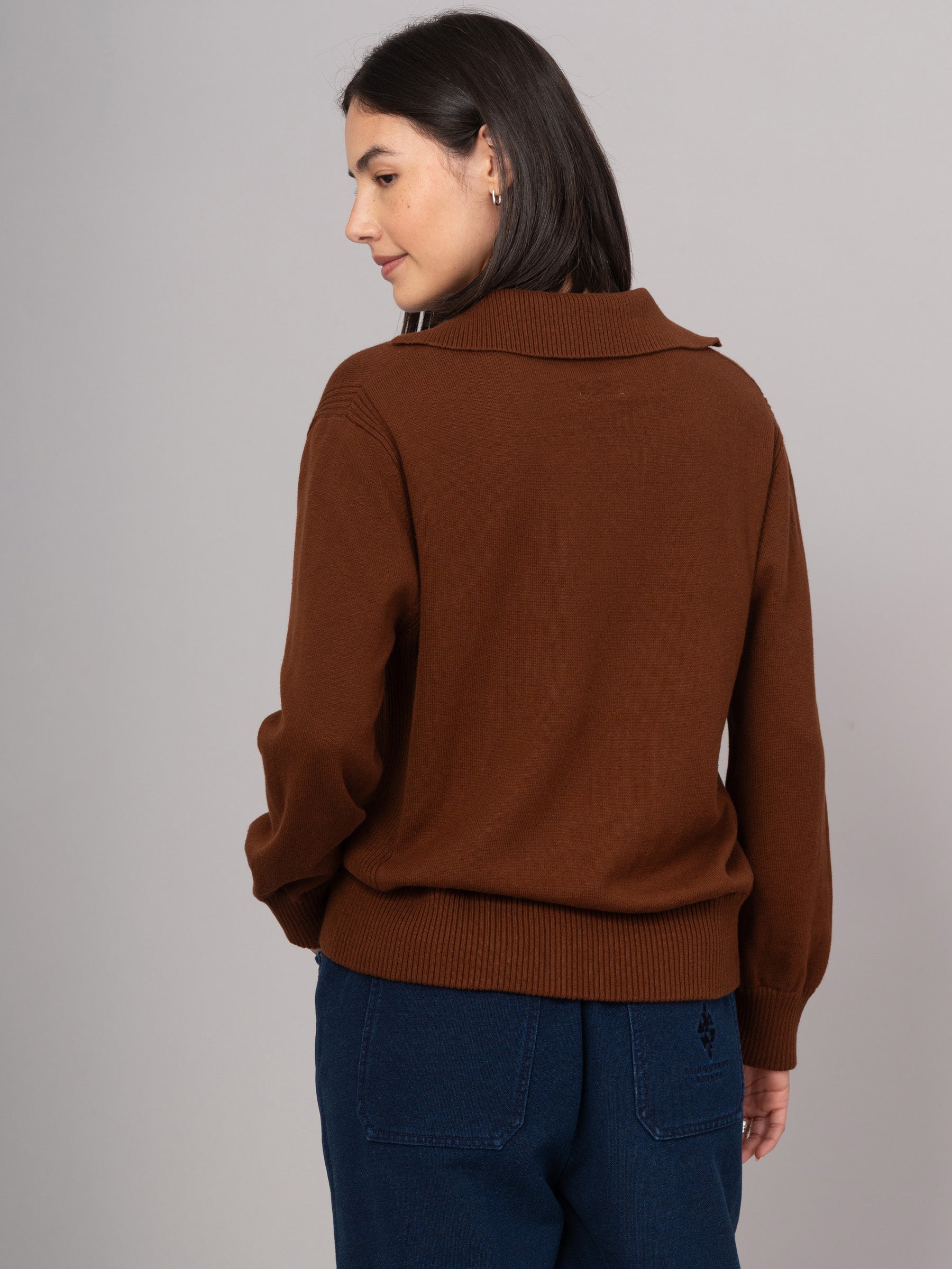Shima - Cotton Cashmere Blend Polo Sweater - Forgotten Tribes