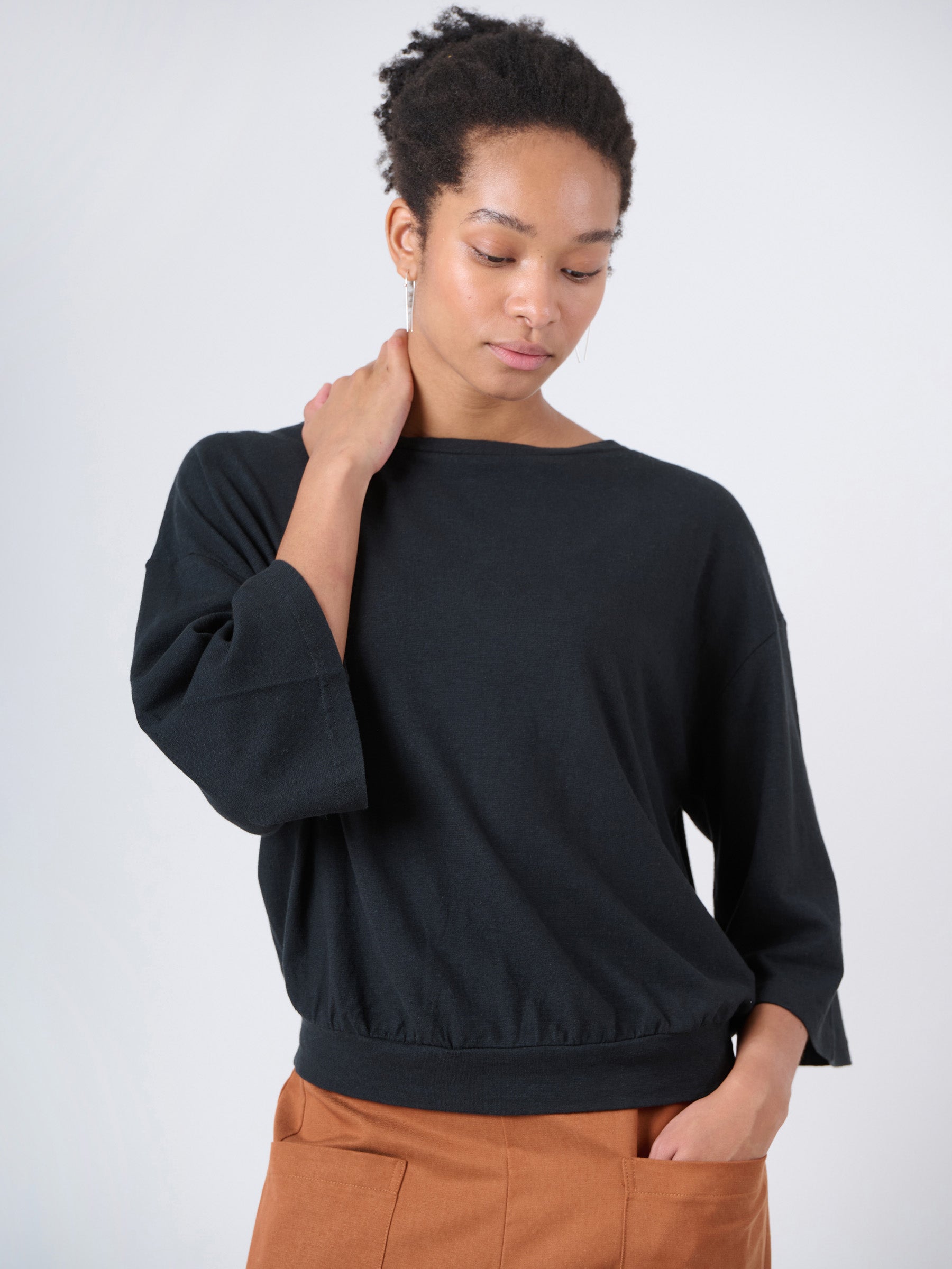 Heavyweight Hemp Organic Cotton Wide Sleeve T-Shirt - Forgotten Tribes