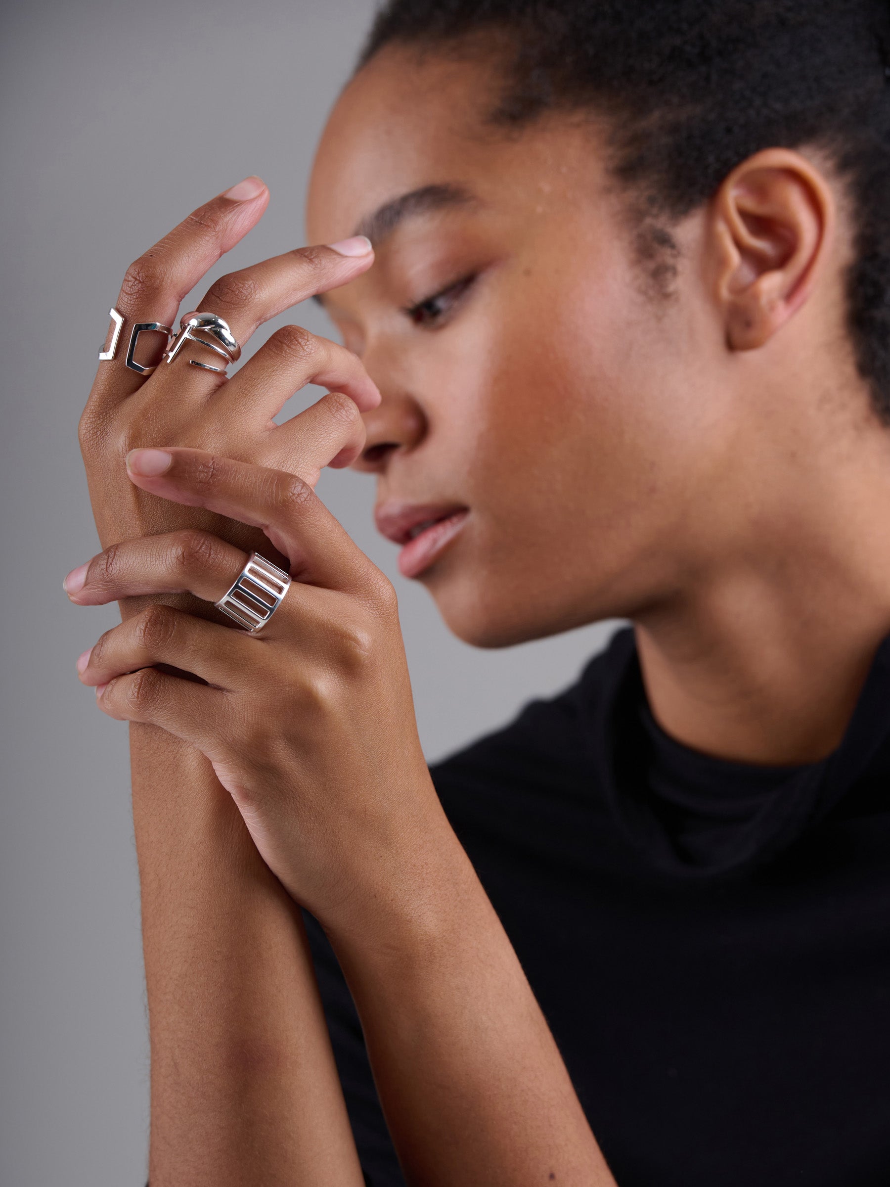 Sterling Silver Square Shape Wrap Ring - Forgotten Tribes