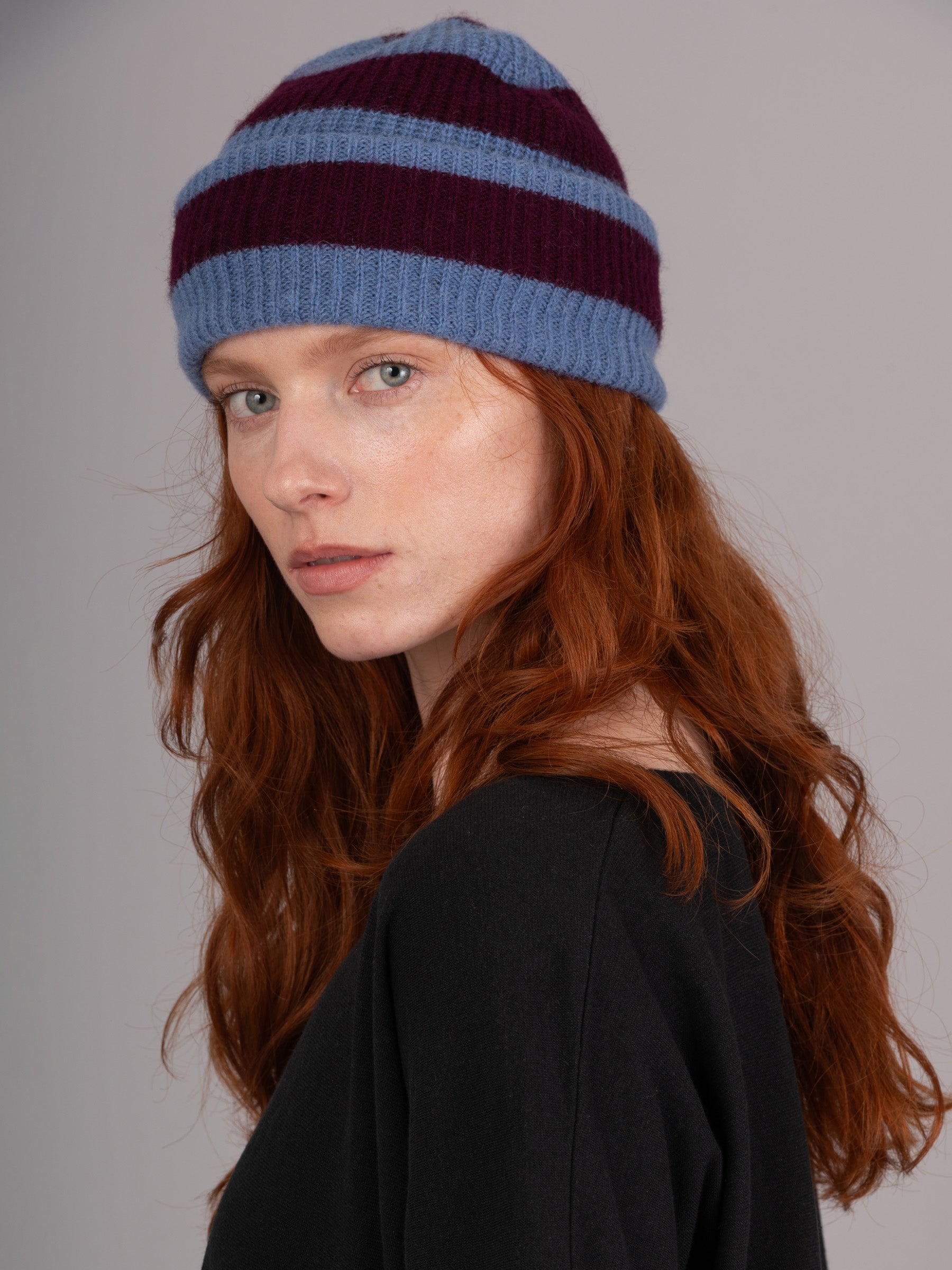 Obi - Pure Alpaca Horizontal Striped Beanies