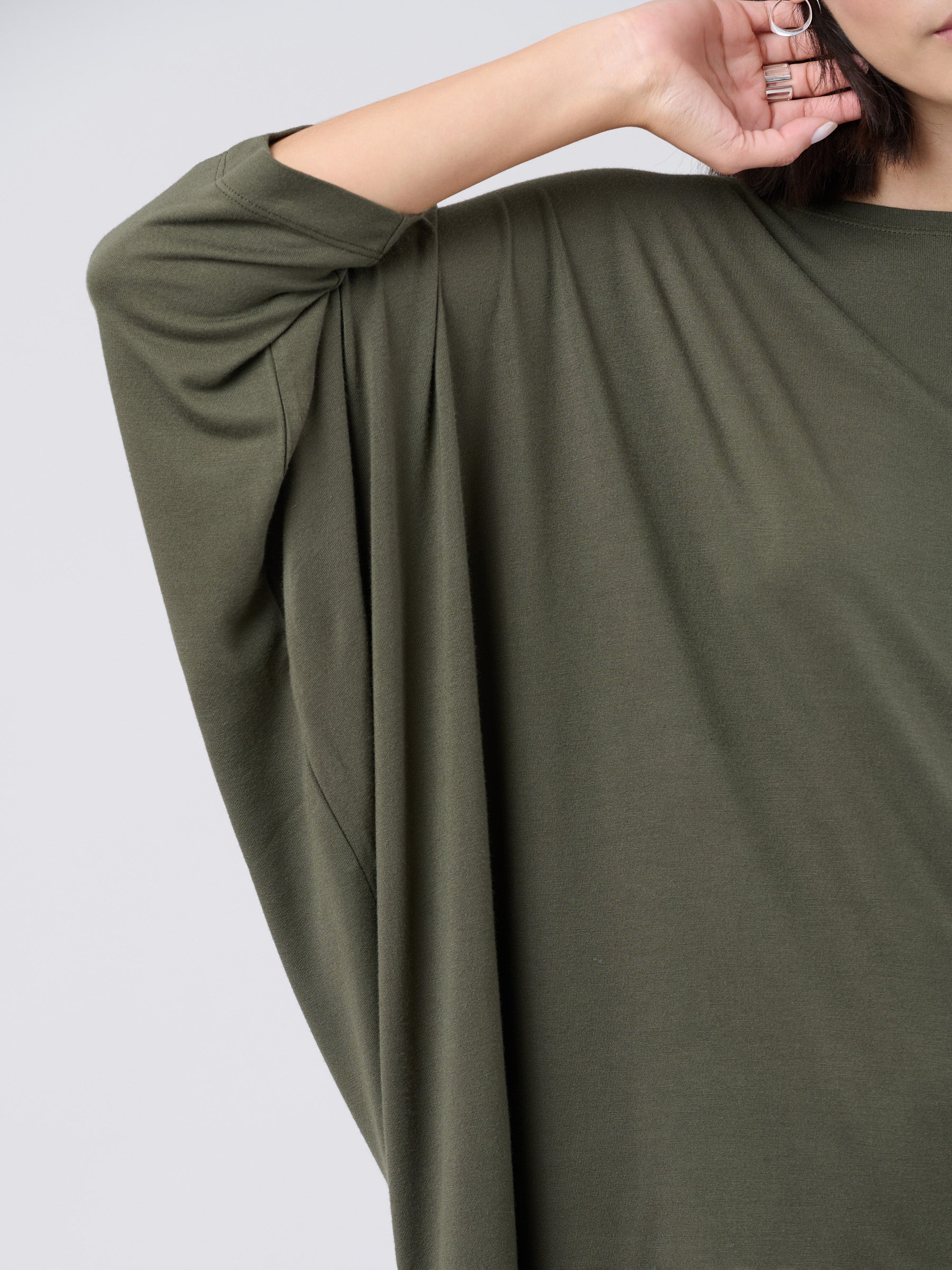 Bamboo Jersey Short Sleeve Asymmetric Top - Forgotten Tribes