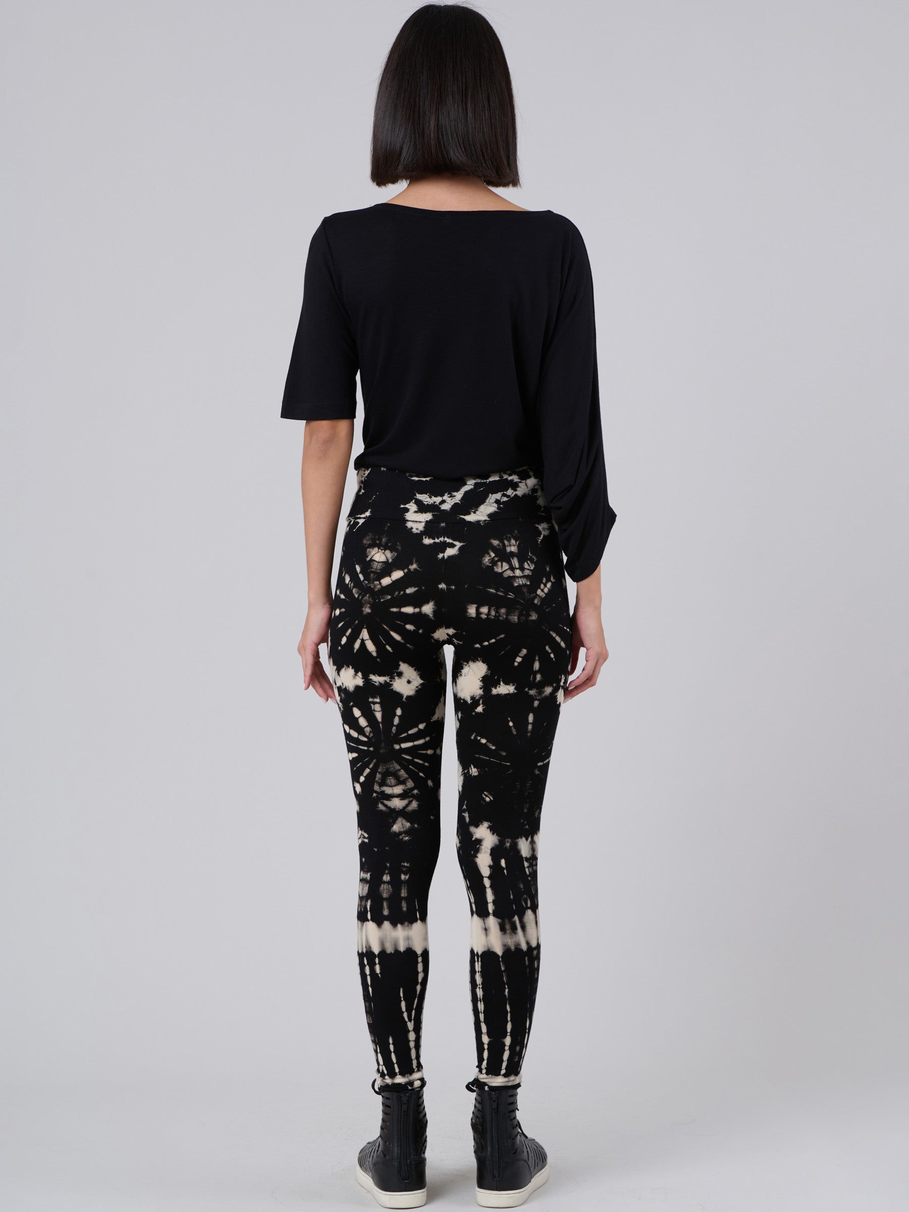 Tie Dye Leggings - Black - Style 1 - Forgotten Tribes