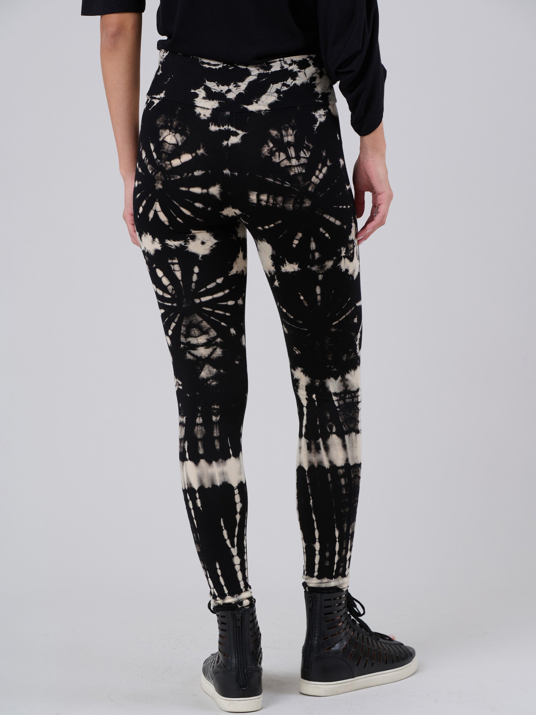 Tie Dye Leggings - Black - Style 1 - Forgotten Tribes