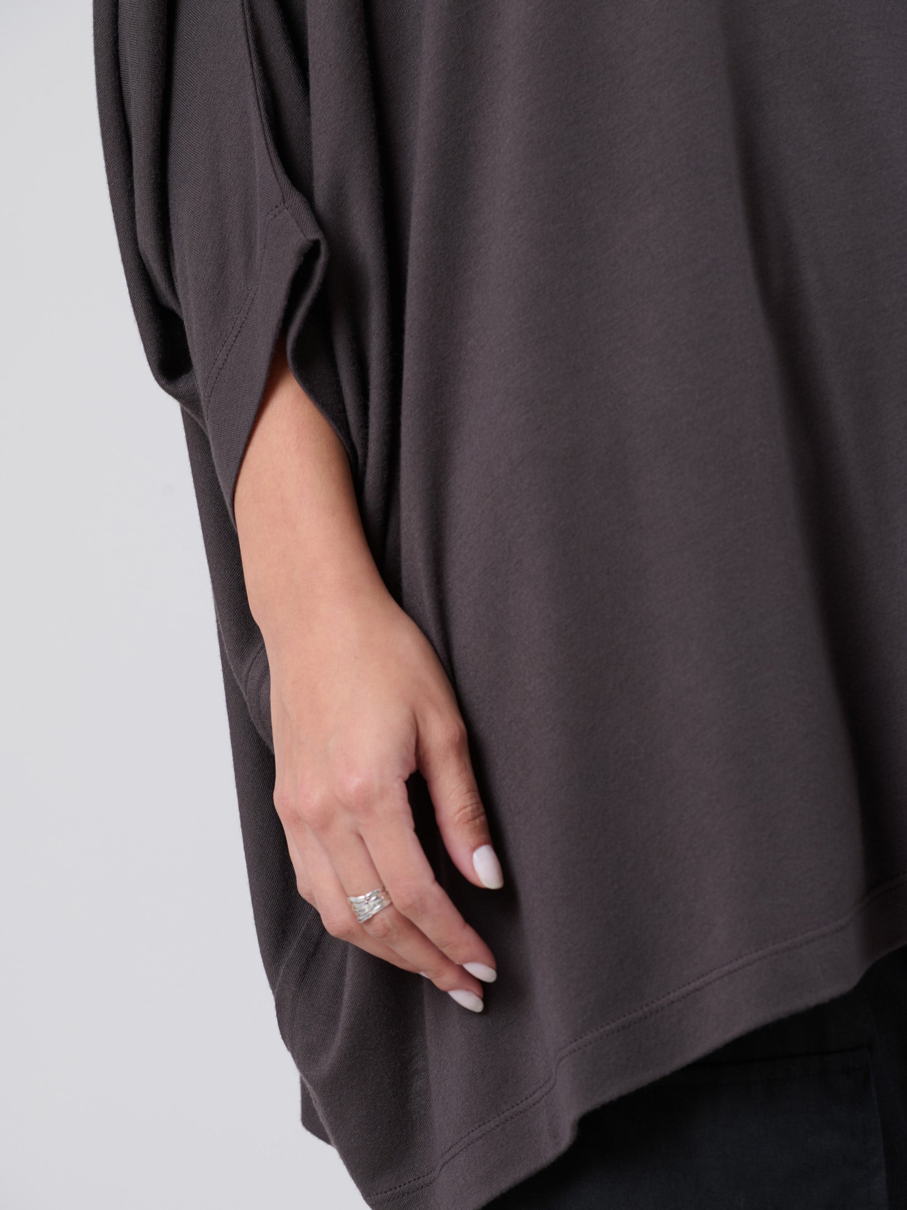 Bamboo Jersey Short Sleeve Asymmetric Top - Forgotten Tribes