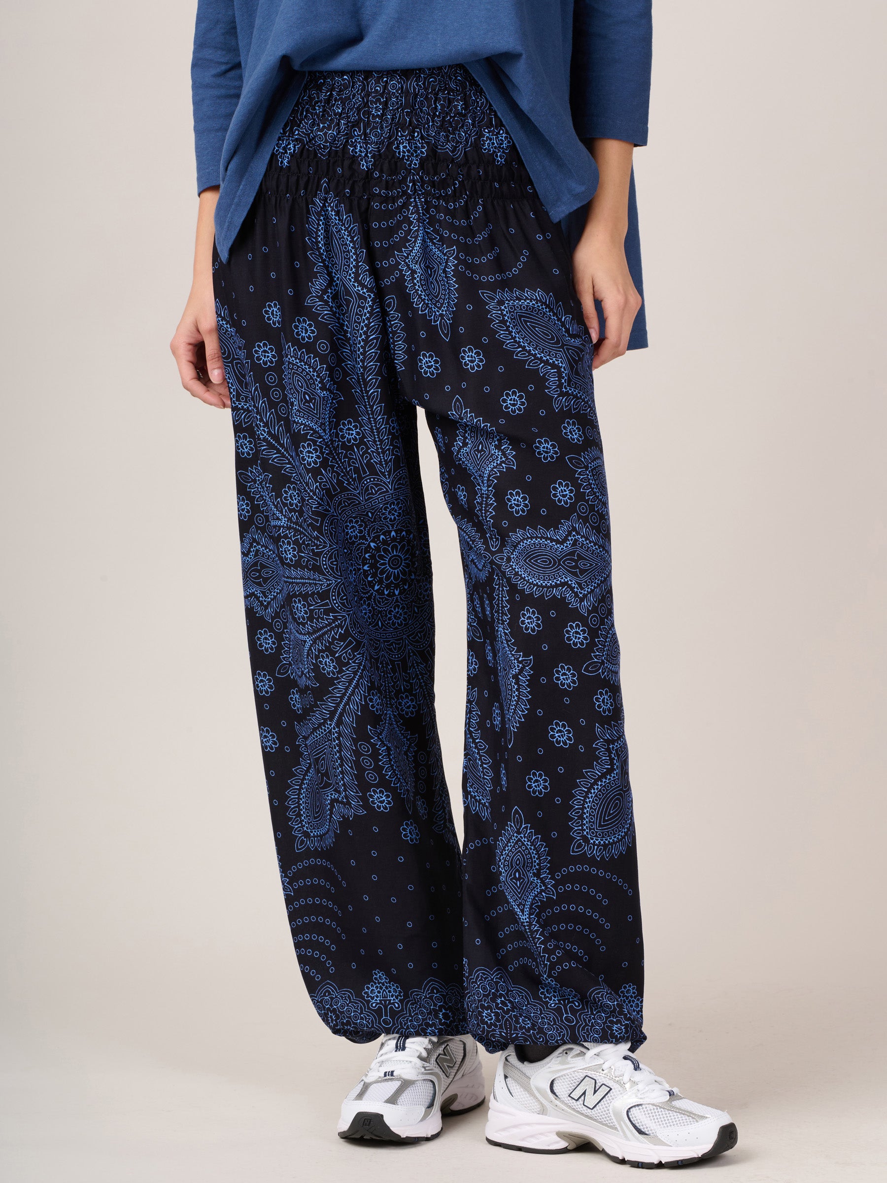 Feather Paisley Harem Pants - High Crotch - Forgotten Tribes