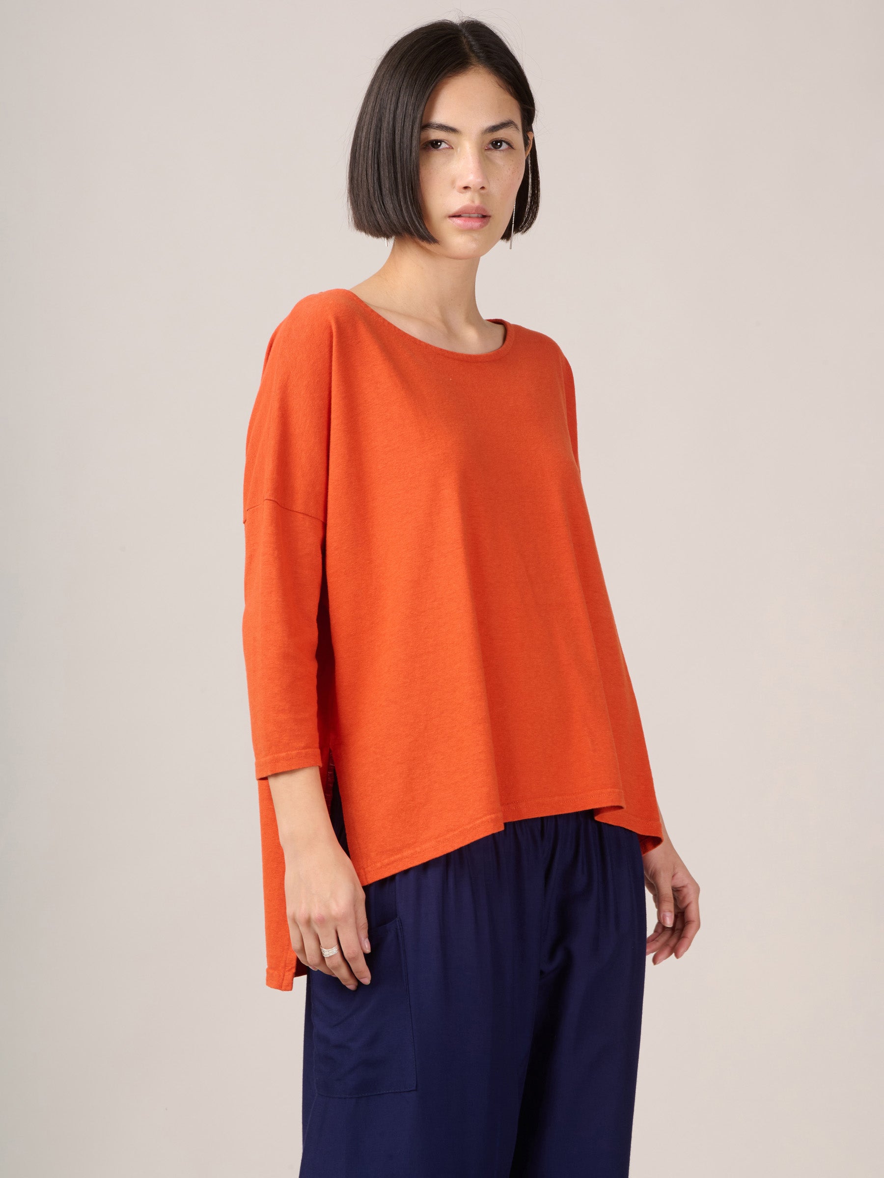 Heavyweight Hemp Organic Cotton Cropped Sleeve T-Shirt - Forgotten Tribes
