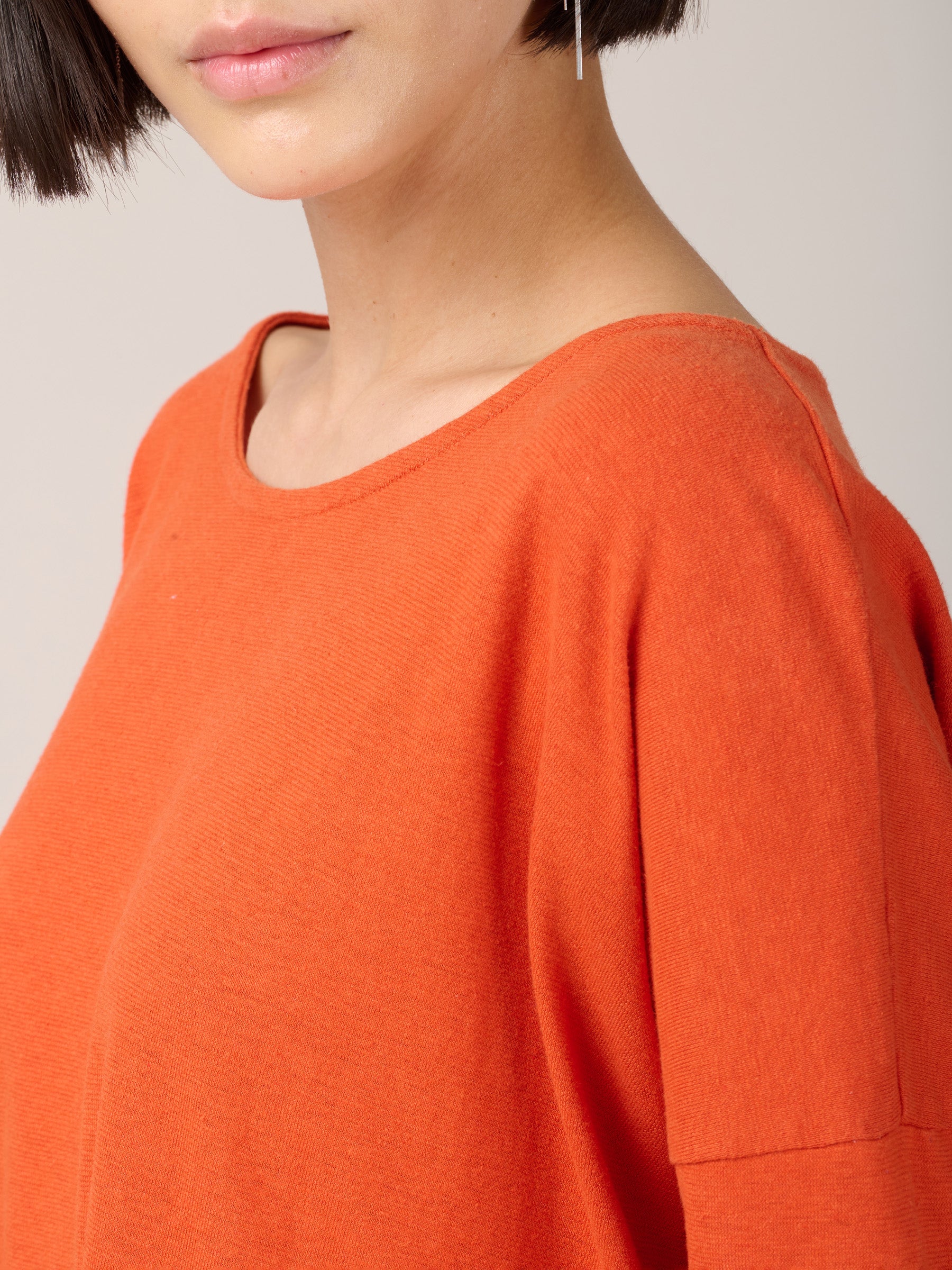 Heavyweight Hemp Organic Cotton Cropped Sleeve T-Shirt - Forgotten Tribes