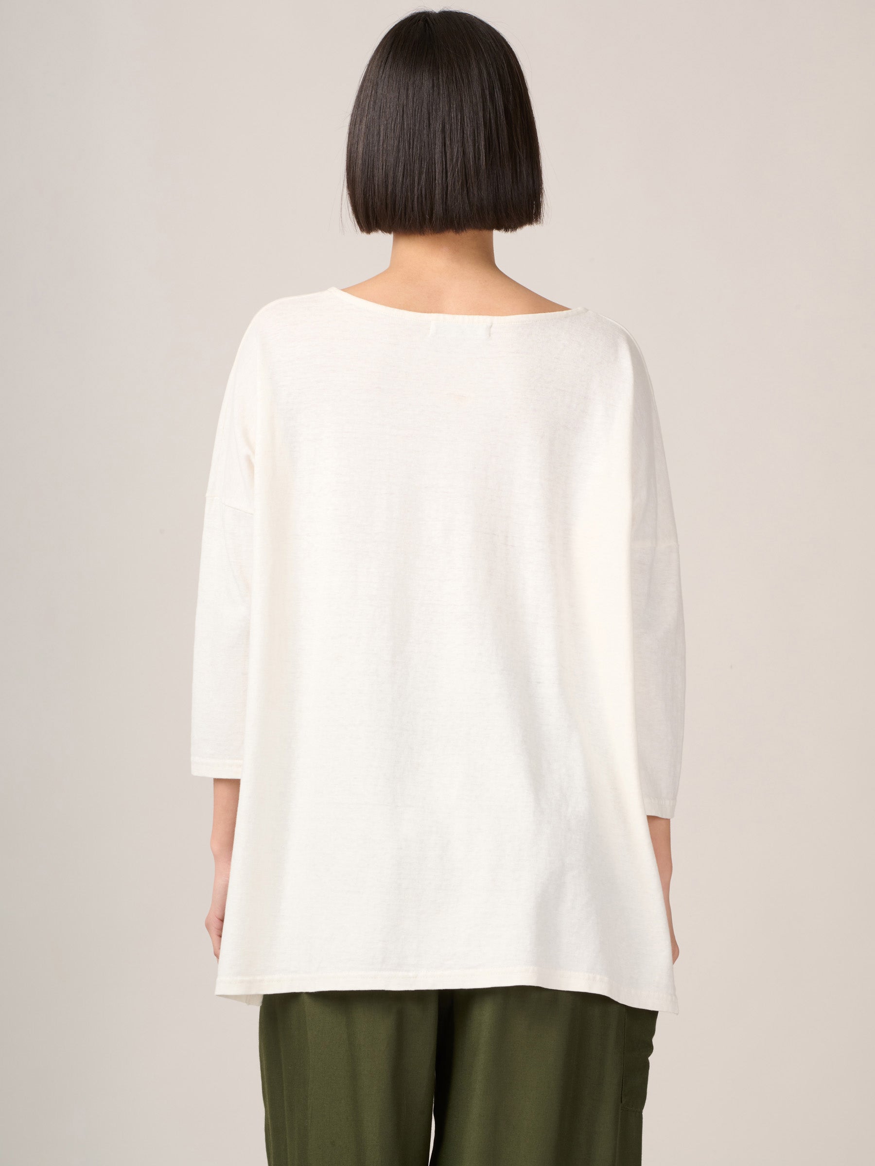 Heavyweight Hemp Organic Cotton Cropped Sleeve T-Shirt - Forgotten Tribes