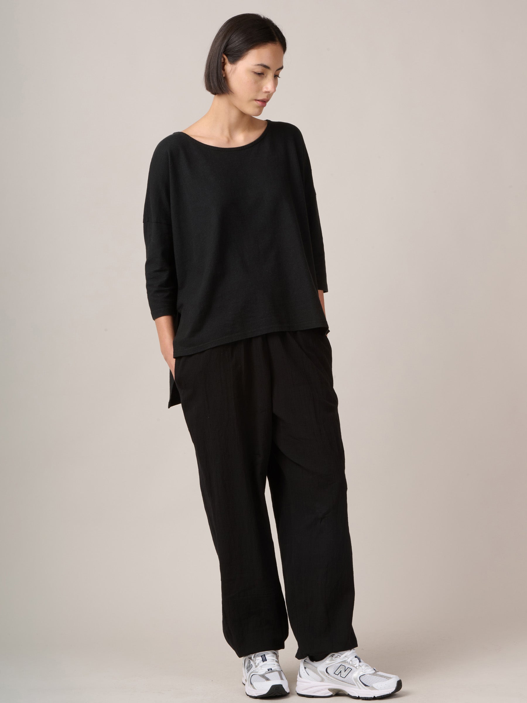 Heavyweight Hemp Organic Cotton Cropped Sleeve T-Shirt - Forgotten Tribes