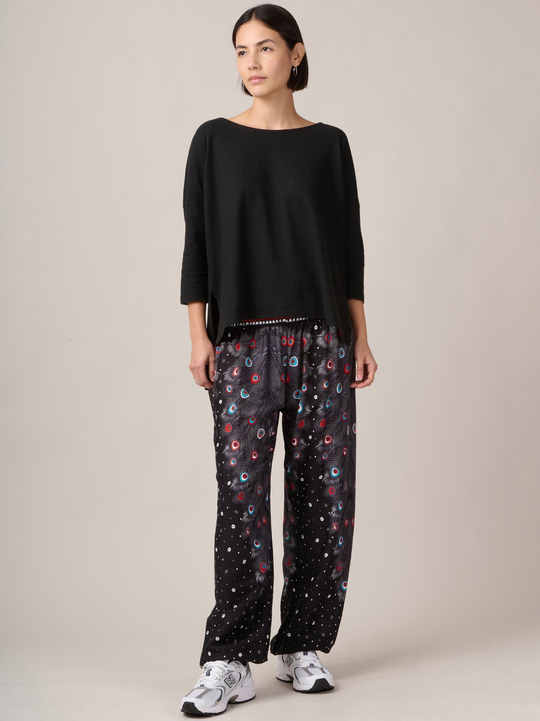 Peacock Feathers Harem Pants - High Crotch - Forgotten Tribes