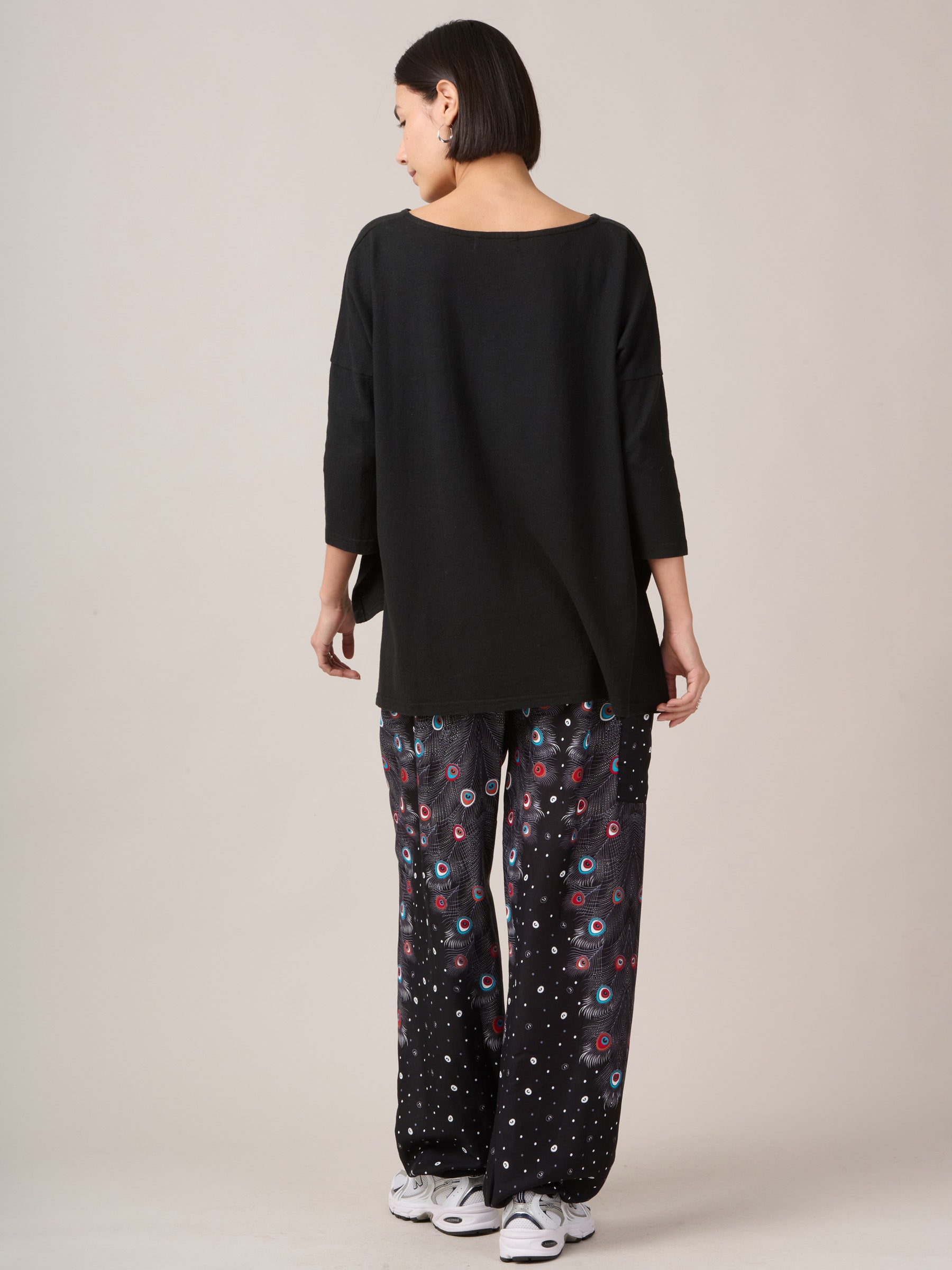 Peacock Feathers Harem Pants - High Crotch - Forgotten Tribes