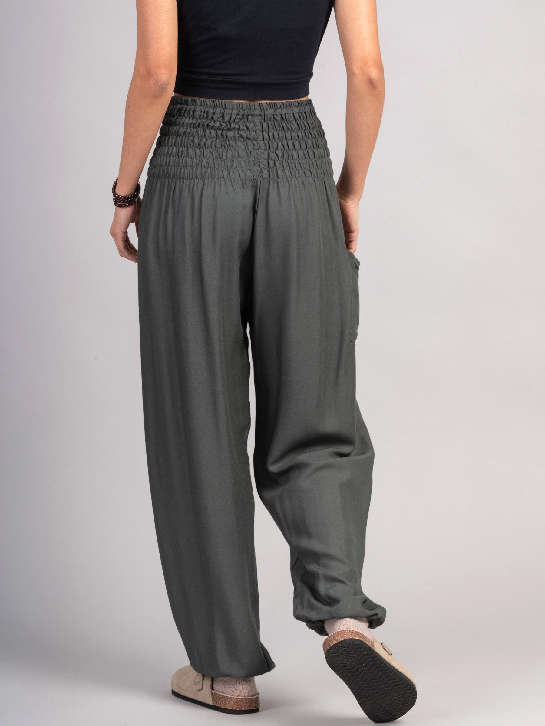 Harem Pants Original - Plain Colour High Crotch - Superior Rayon Fabric - Forgotten Tribes
