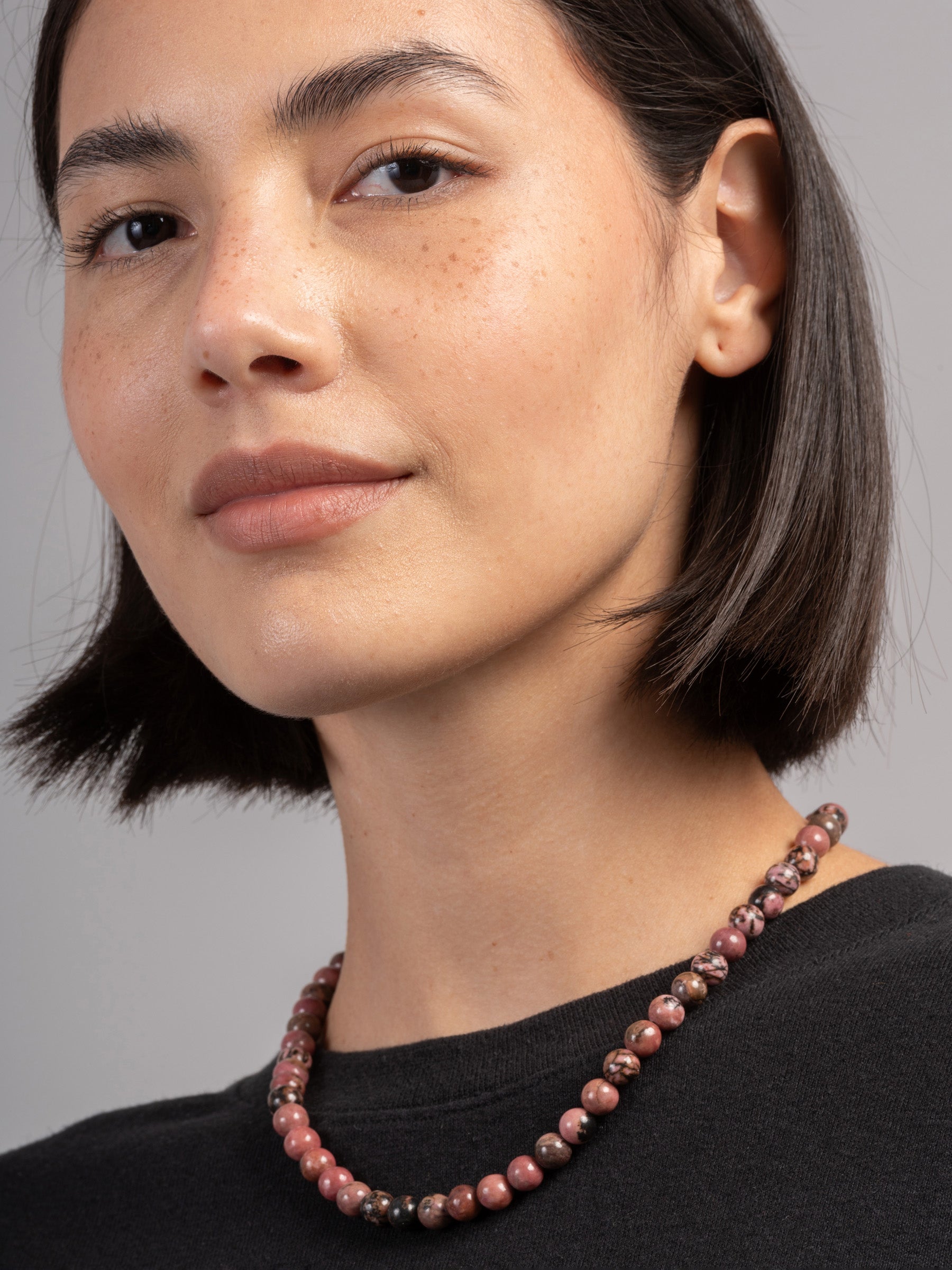 Affectionate Rhodonite - Beaded Gemstone Necklace - Forgotten Tribes