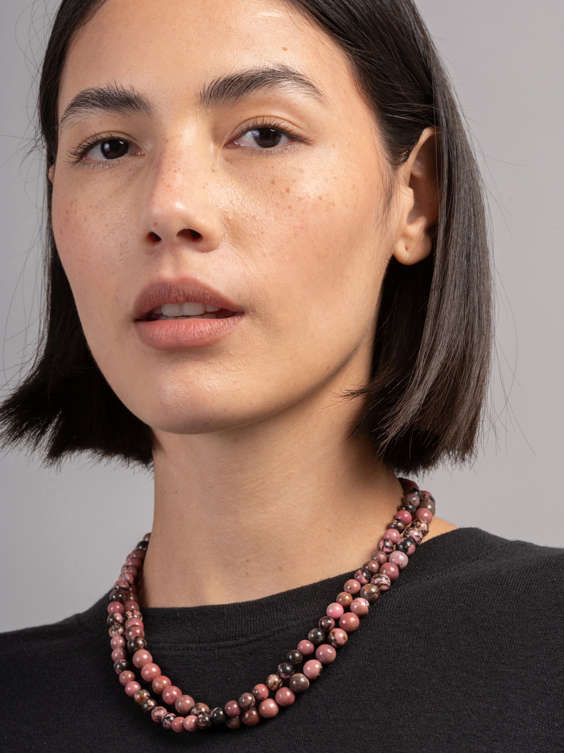 Affectionate Rhodonite - Beaded Gemstone Necklace - Forgotten Tribes