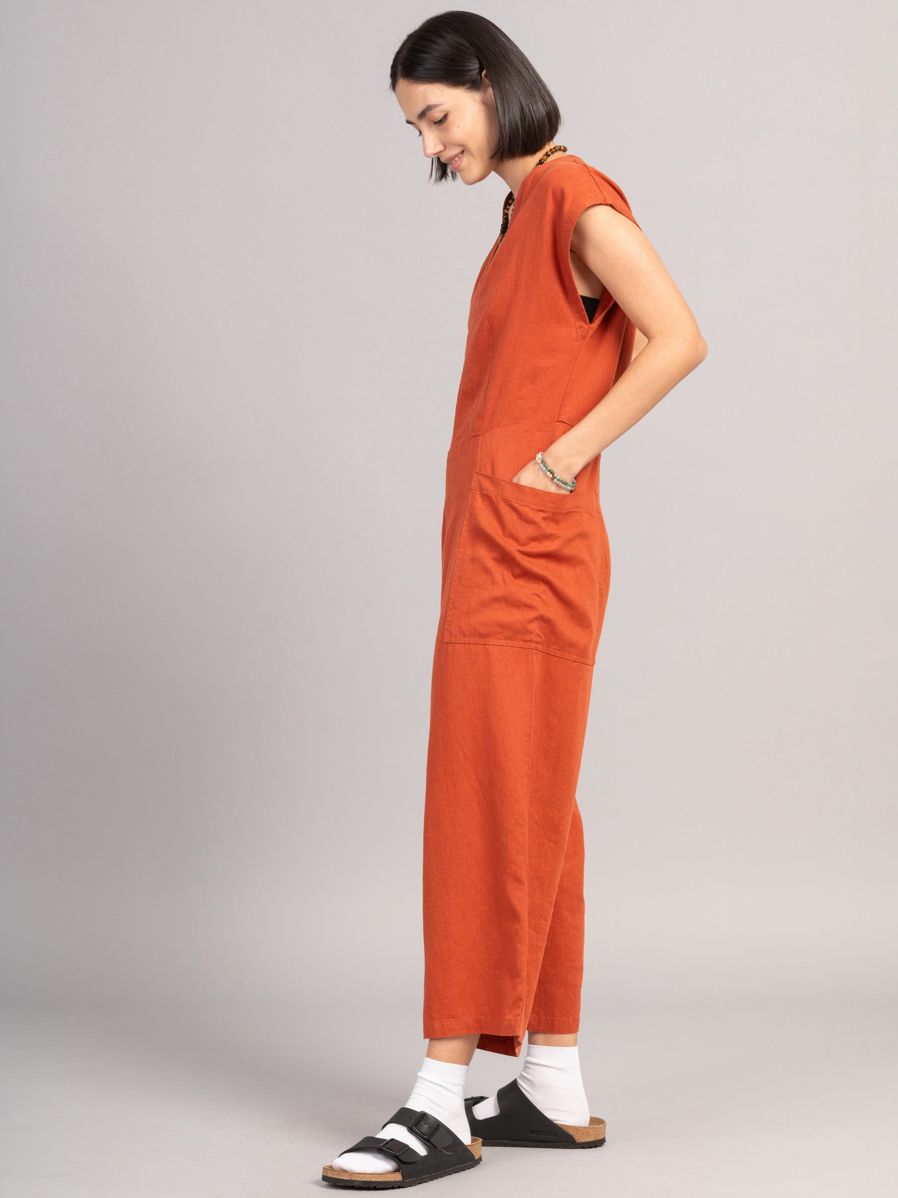 Okino - Hemp Tencel Twill Jumpsuit - Forgotten Tribes