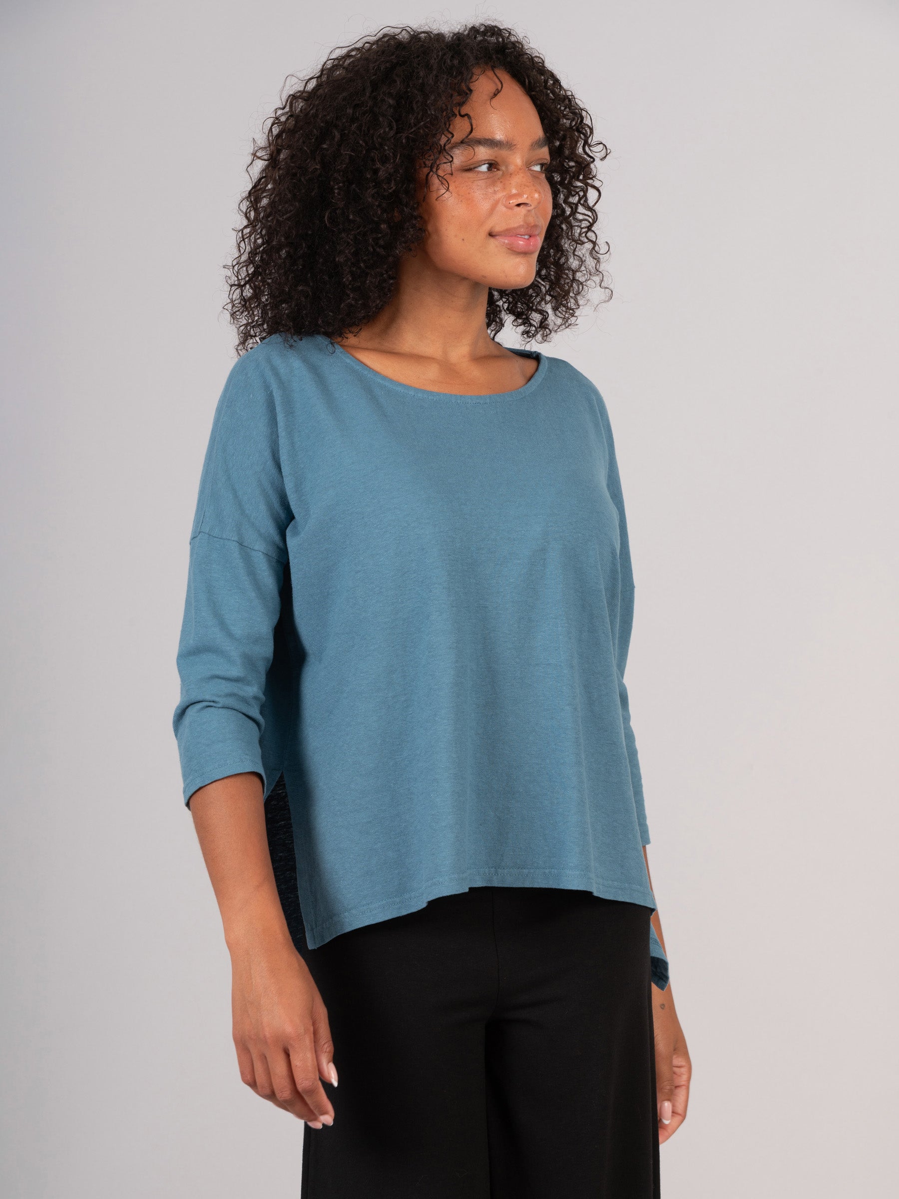 Hemp Organic Cotton Cropped Sleeve T-Shirt - Forgotten Tribes