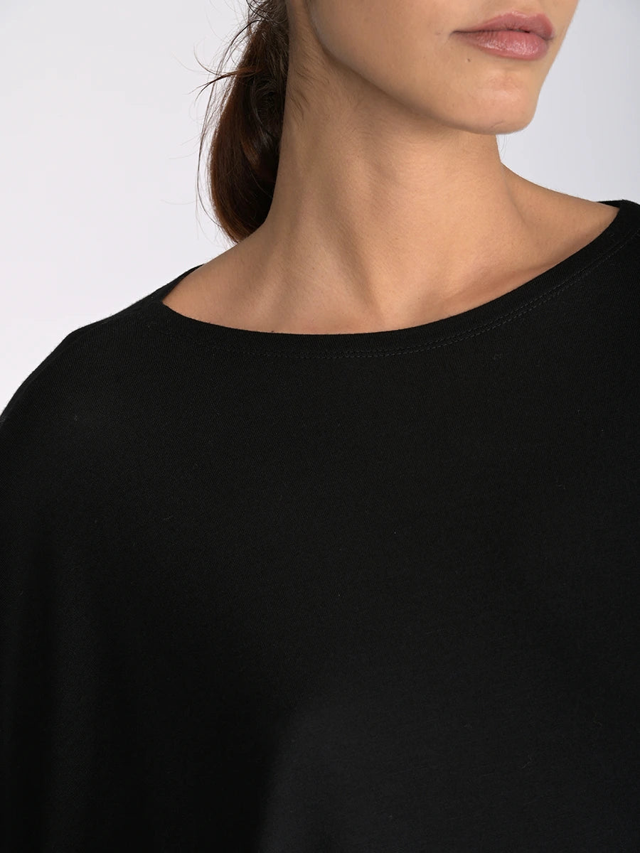 Short Sleeve Asymmetric Bamboo Jersey Top - Forgotten Tribes
