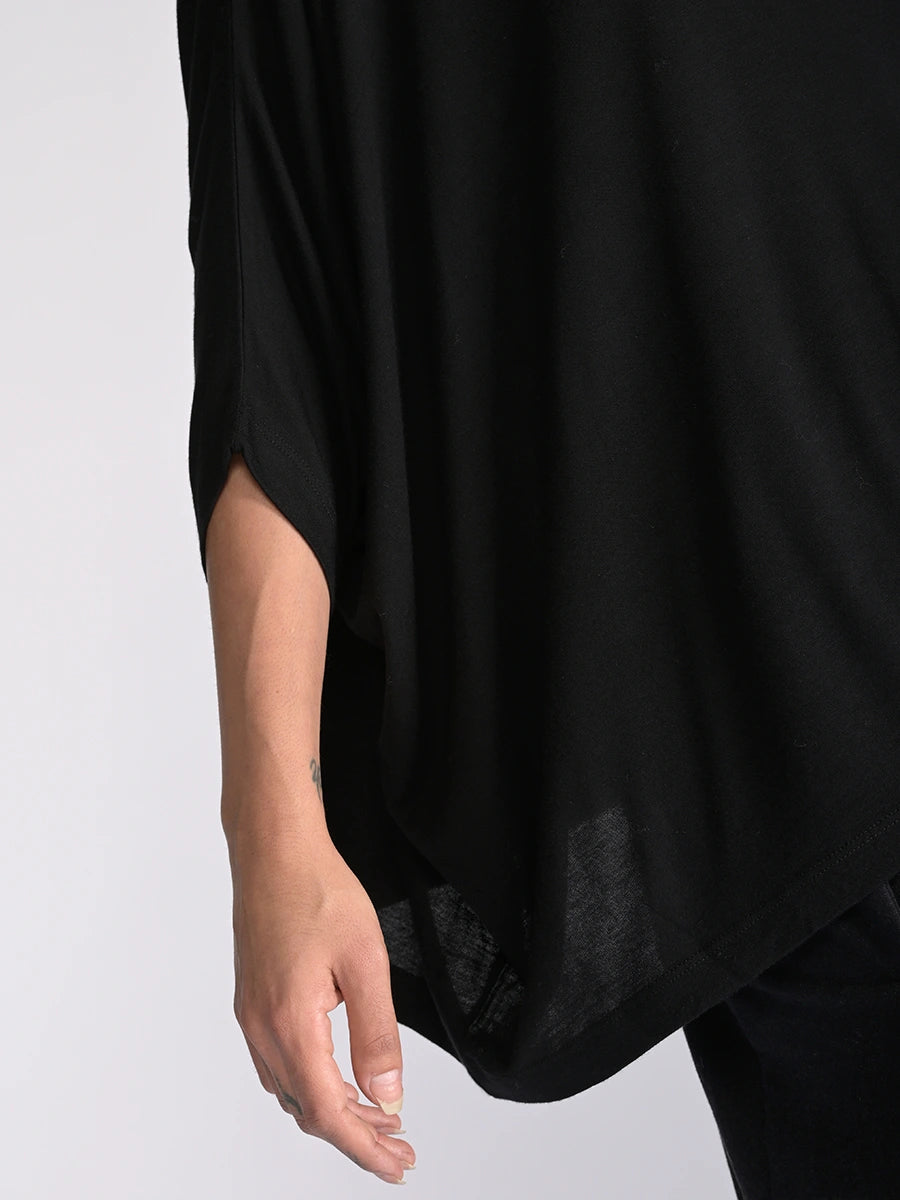 Short Sleeve Asymmetric Bamboo Jersey Top - Forgotten Tribes
