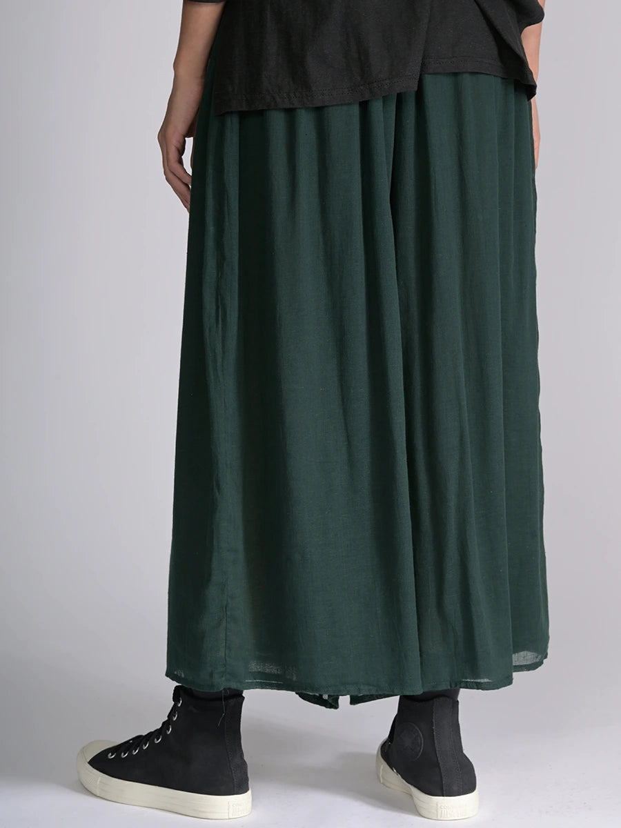 Fine Cotton Muslin Wide Leg Trousers - Forgotten Tribes