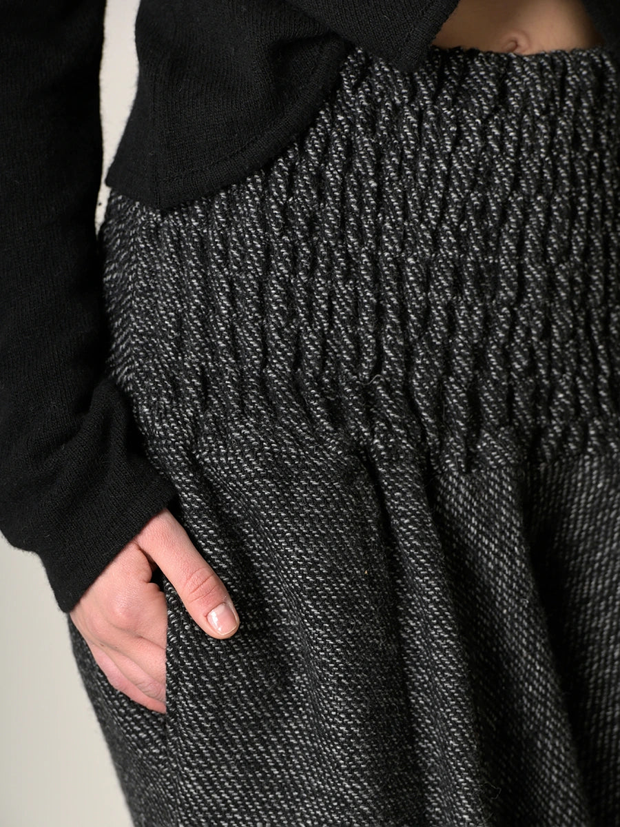 Grey Stripes Wool Harem Pants - Low Crotch - Forgotten Tribes