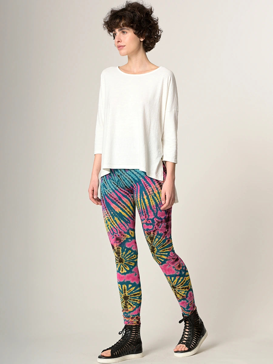 Tie Dye Leggings - Teal - Forgotten Tribes
