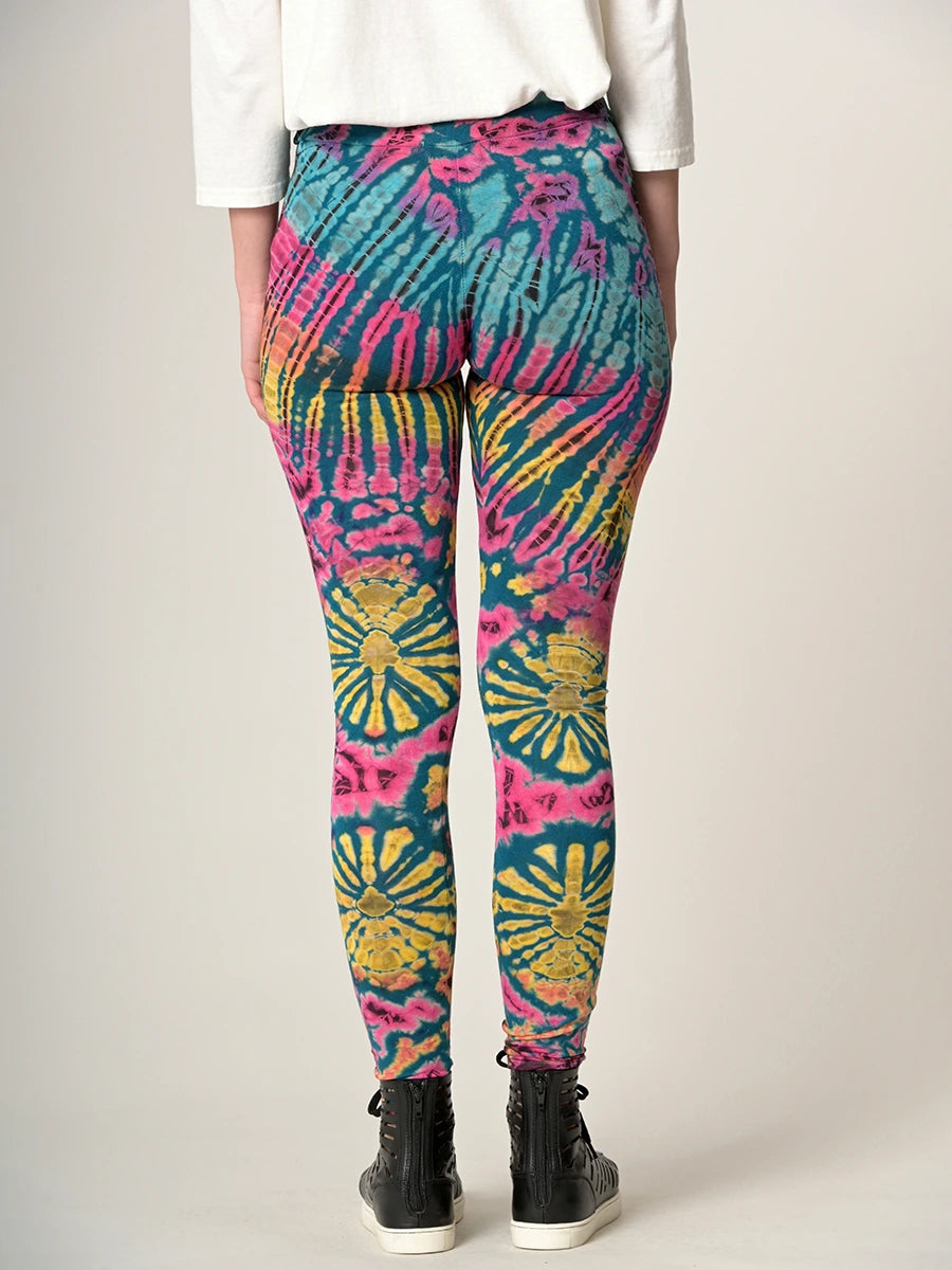 Tie Dye Leggings - Teal - Forgotten Tribes