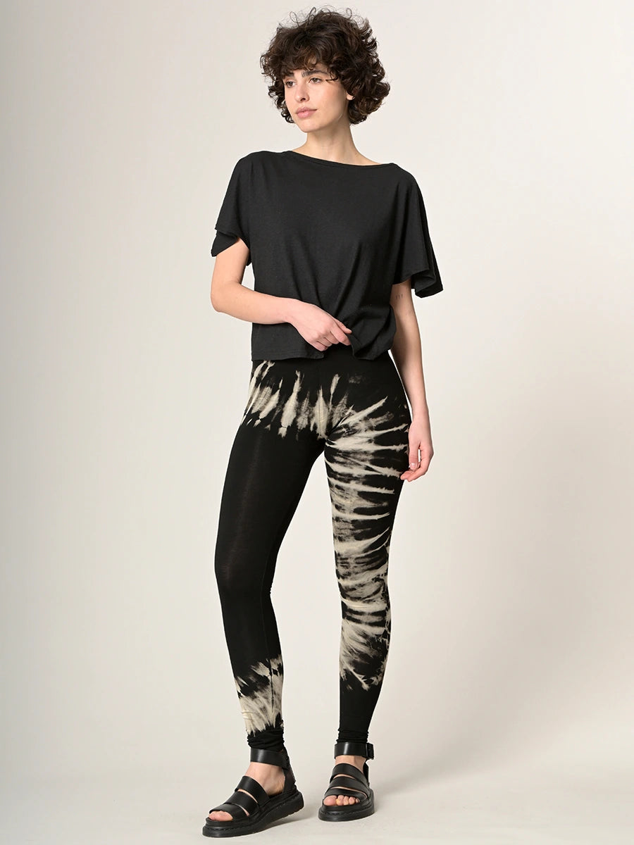 Tie Dye Leggings - Black - Style 2 - Forgotten Tribes