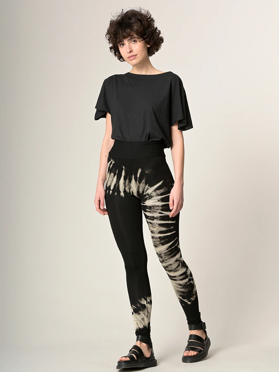 Tie Dye Leggings - Black - Style 2 - Forgotten Tribes
