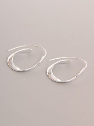 Sterling Silver Organic Curve Hoop Earrings - Forgotten Tribes