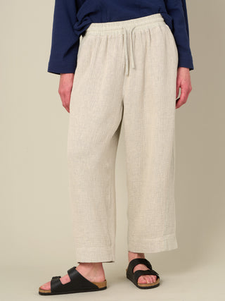 Aran - Hemp Organic Cotton Double Weave Wide Leg Trousers - Forgotten Tribes
