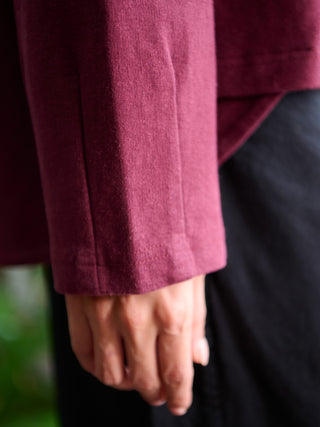 Futuna - Hemp Organic Cotton Interlock Top with Wrap Around Hem - Forgotten Tribes