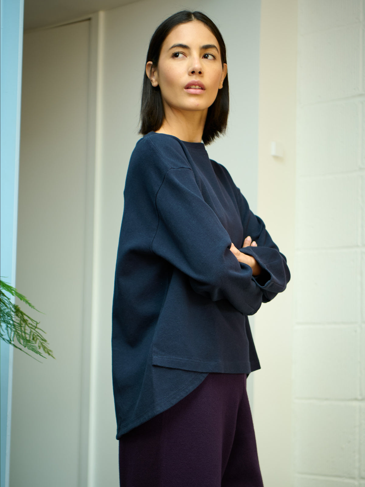 Futuna - Hemp Organic Cotton Interlock Top with Wrap Around Hem - Forgotten Tribes