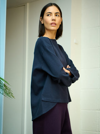 Futuna - Hemp Organic Cotton Interlock Top with Wrap Around Hem - Forgotten Tribes